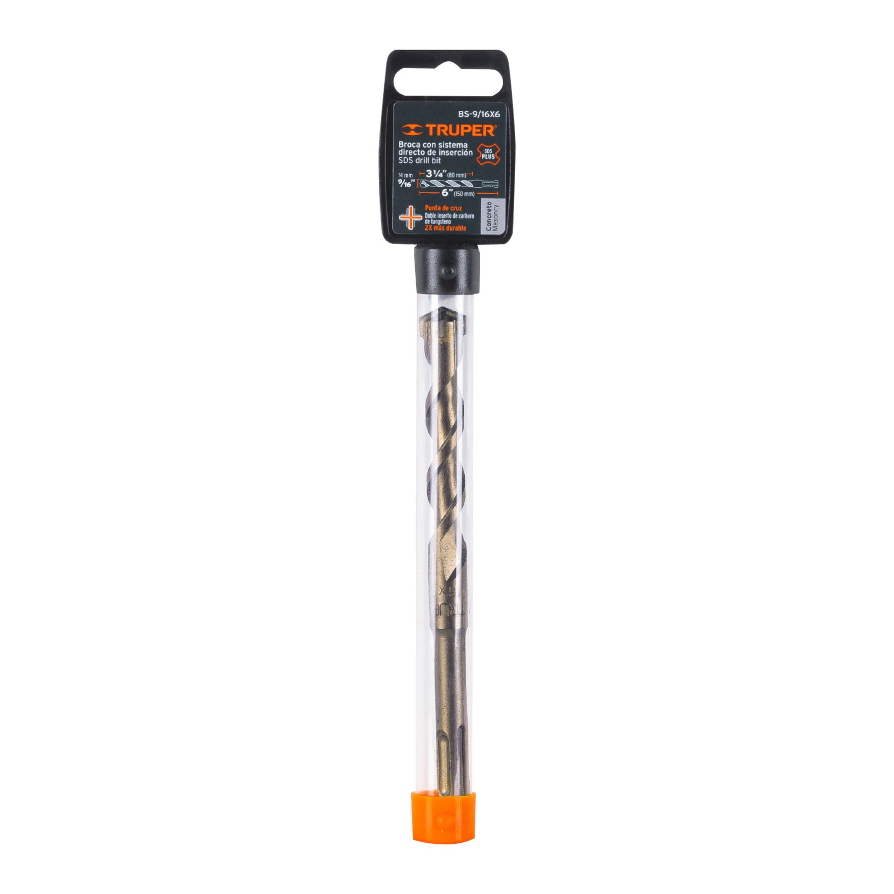 Truper BS-9/16X6 Broca SDS Plus 9/16 x 6'