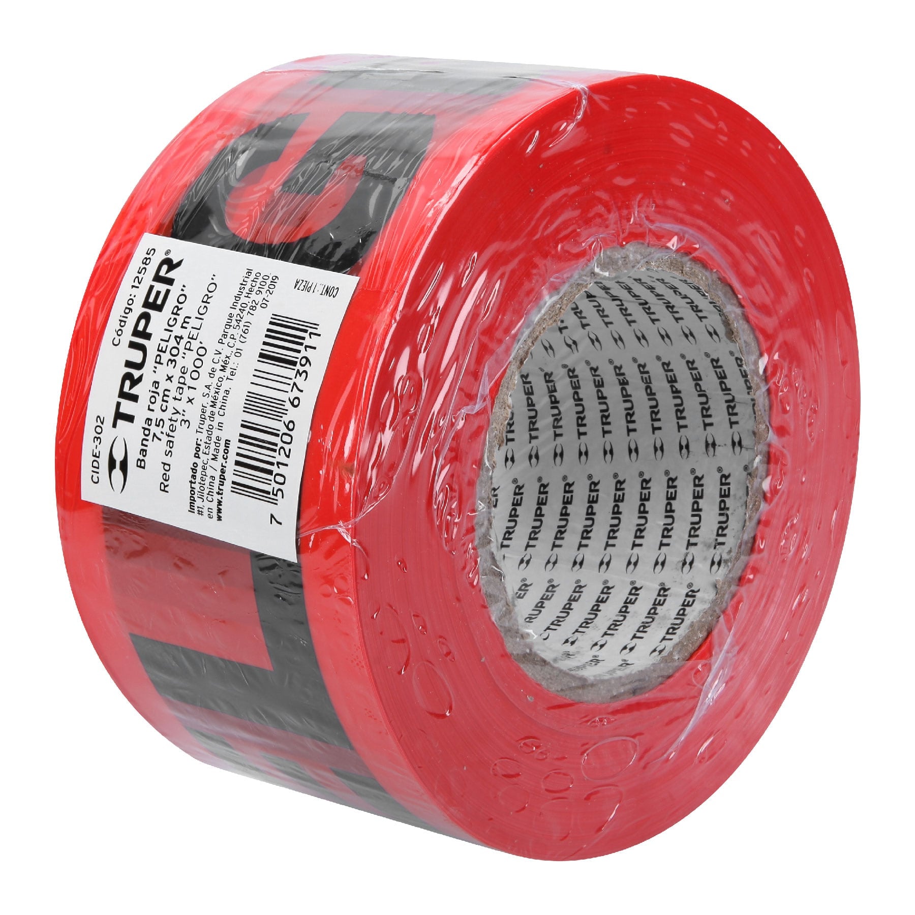 Truper CIDE-302 Rollo de 305 m de cinta delimitadora 'Peligro'