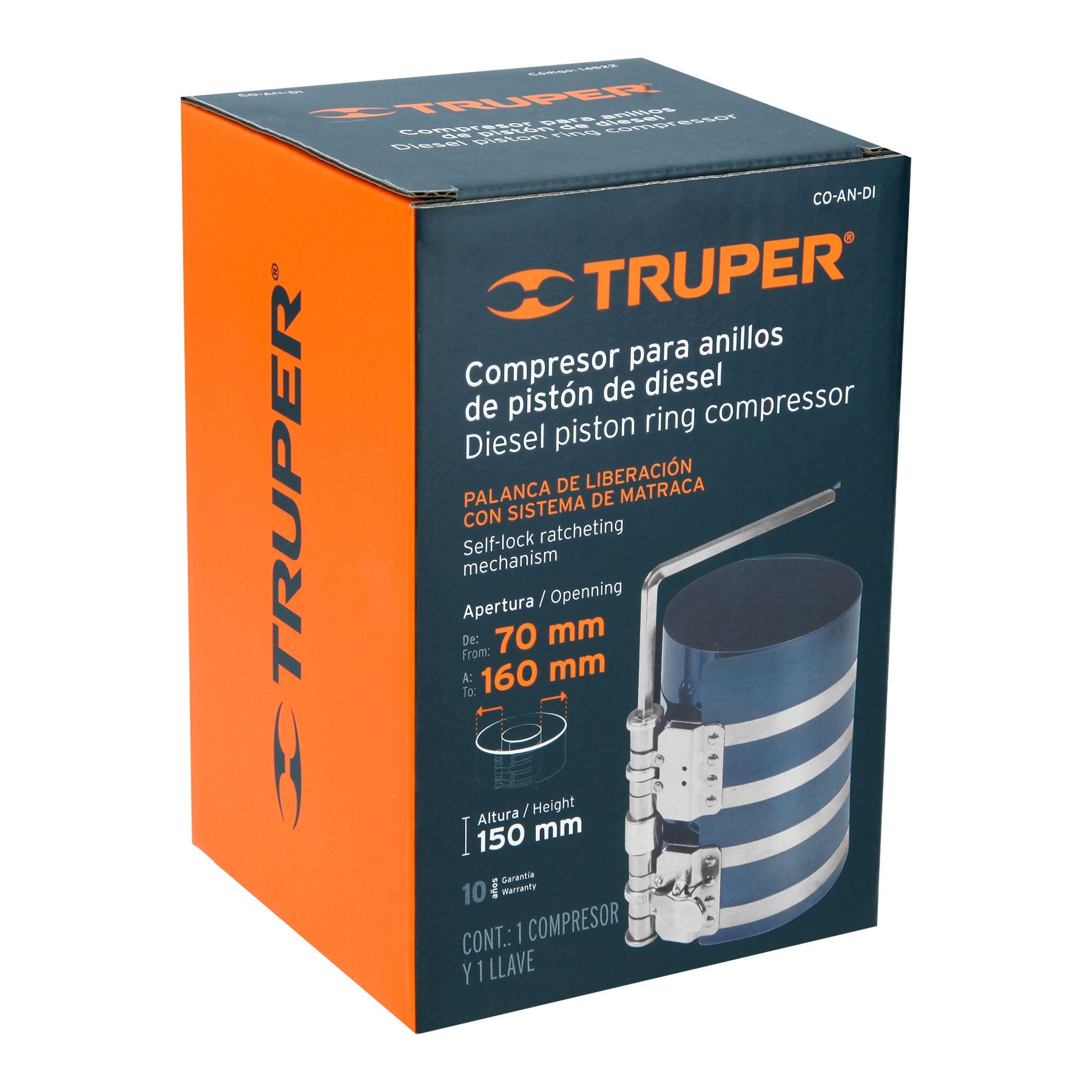 Truper CO-AN-DI Compresor para anillos diesel