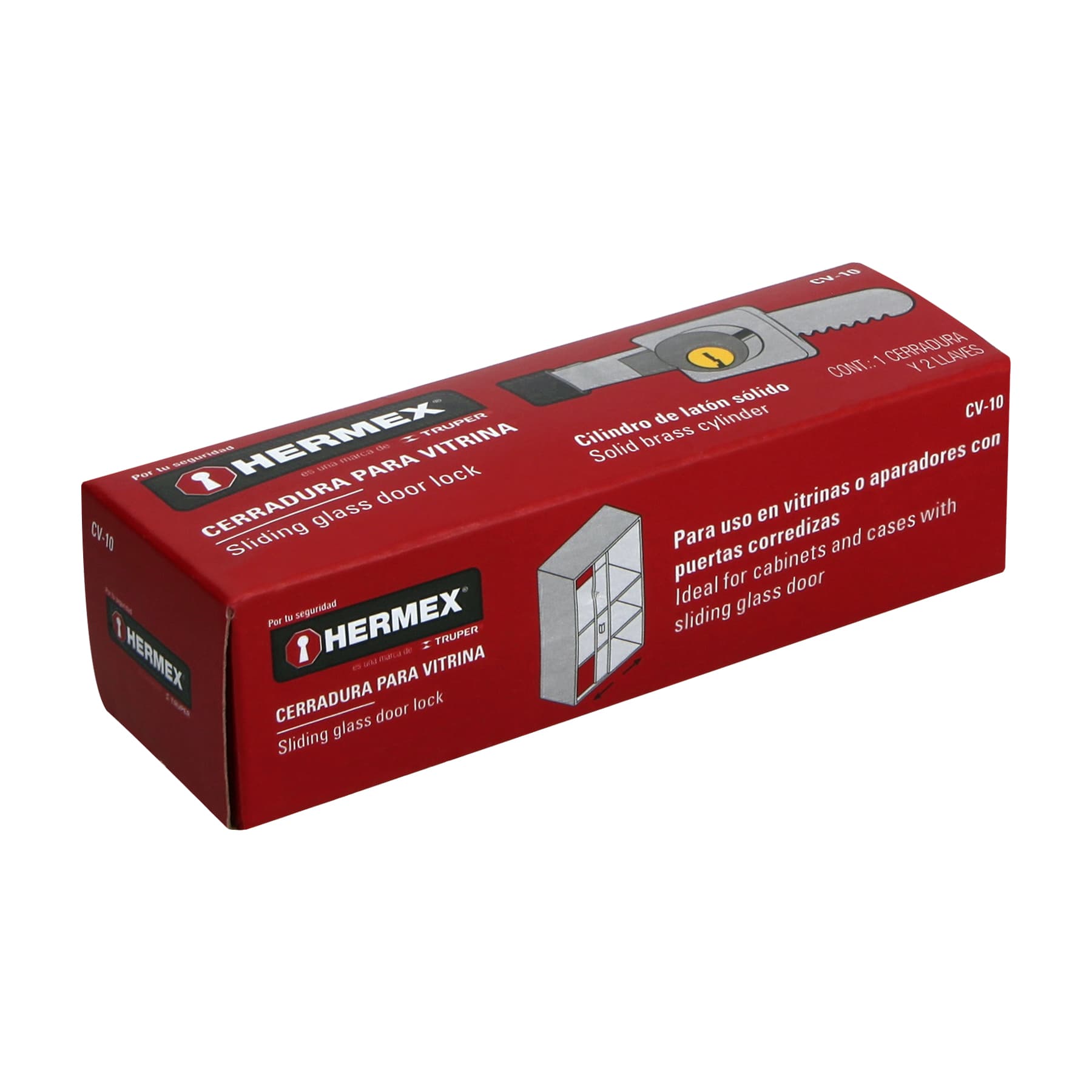Hermex CV-10 Cerradura para vitrina, modelo 10