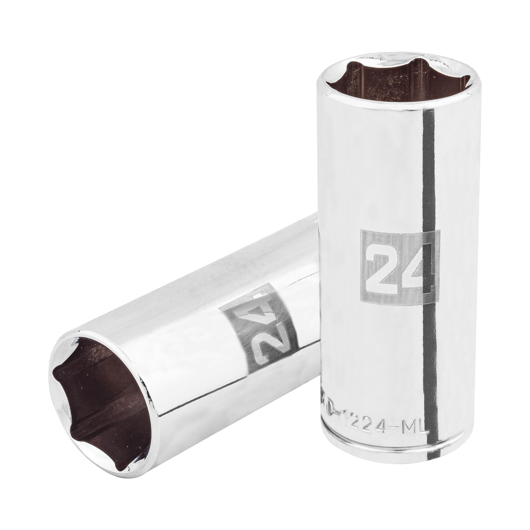Truper D-1224-ML Dado largo de 24 mm, 6 puntas, cuadro 1/2'