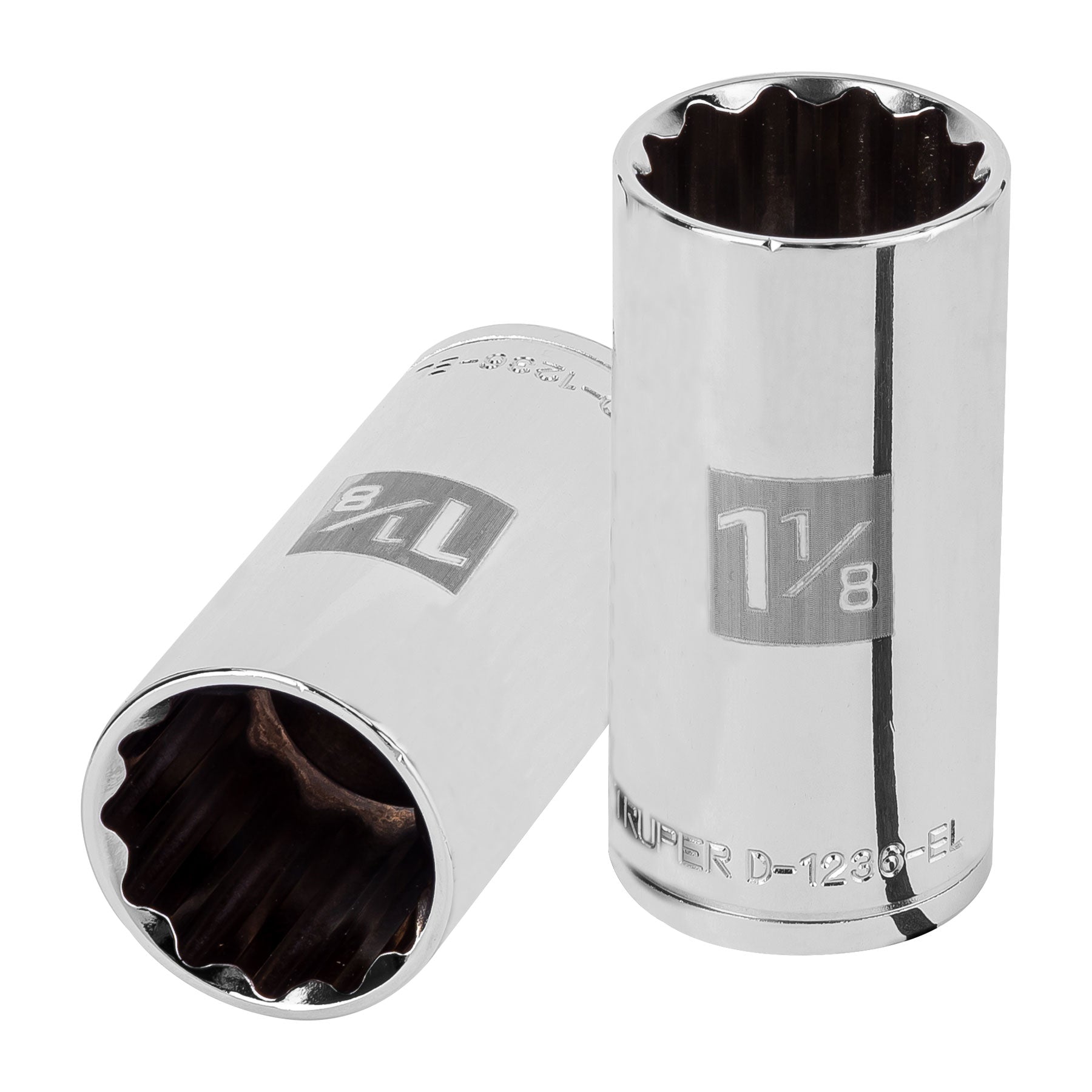 Truper D-1236-EL Dado de 12 puntas, largo, cuadro 1/2' de 1-1/8'