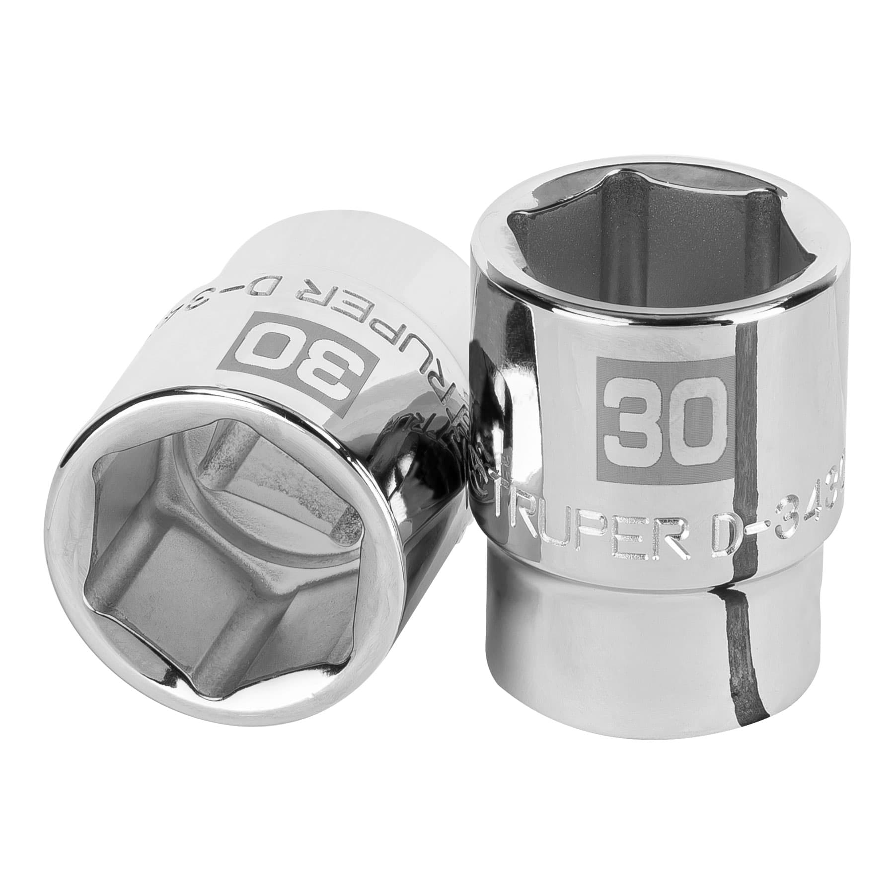 Truper D-3430-M Dado de 30 mm, 6 puntas, cuadro 3/4'