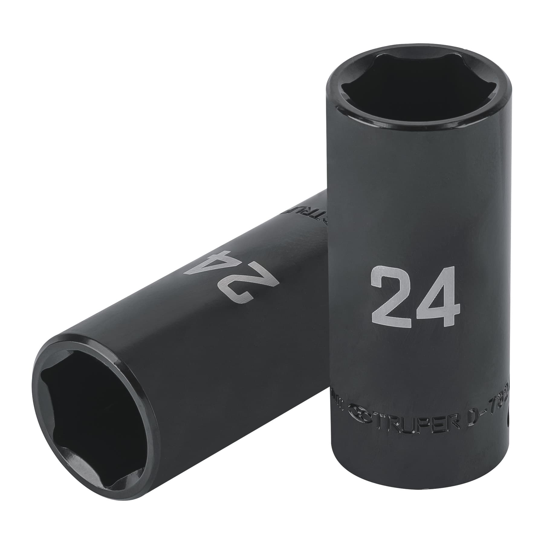 Truper D-7324-ML Dado largo impacto de 24 mm, 6 puntas, cuadro 1/2'
