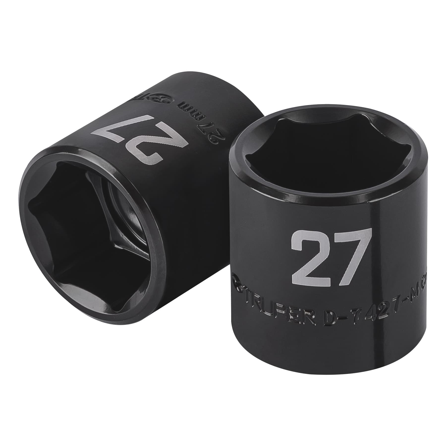 Truper D-7427-M Dado de impacto de 27 mm, 6 puntas, cuadro 1/2'