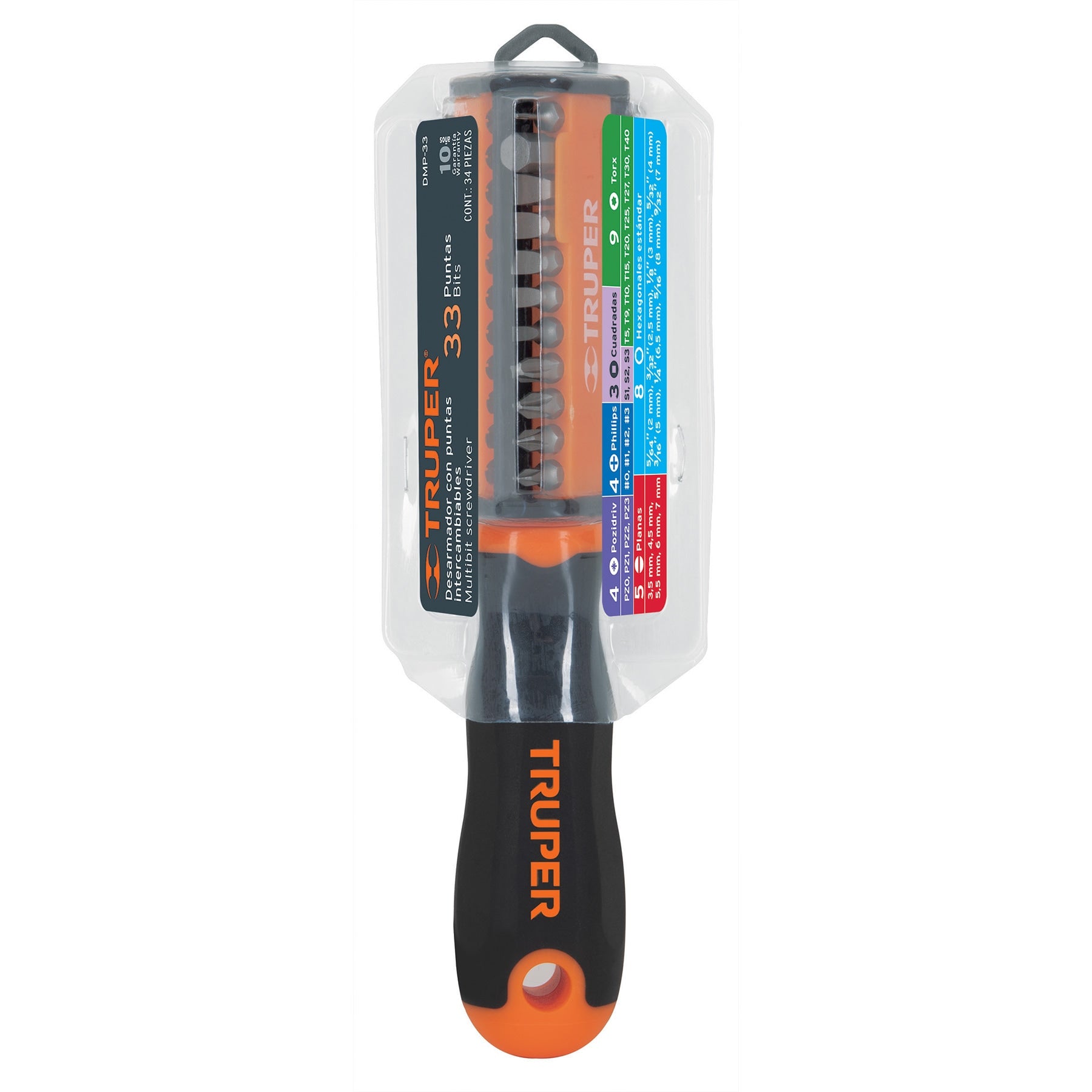 Truper DMP-33 Desarmador multipunta, con 33 puntas