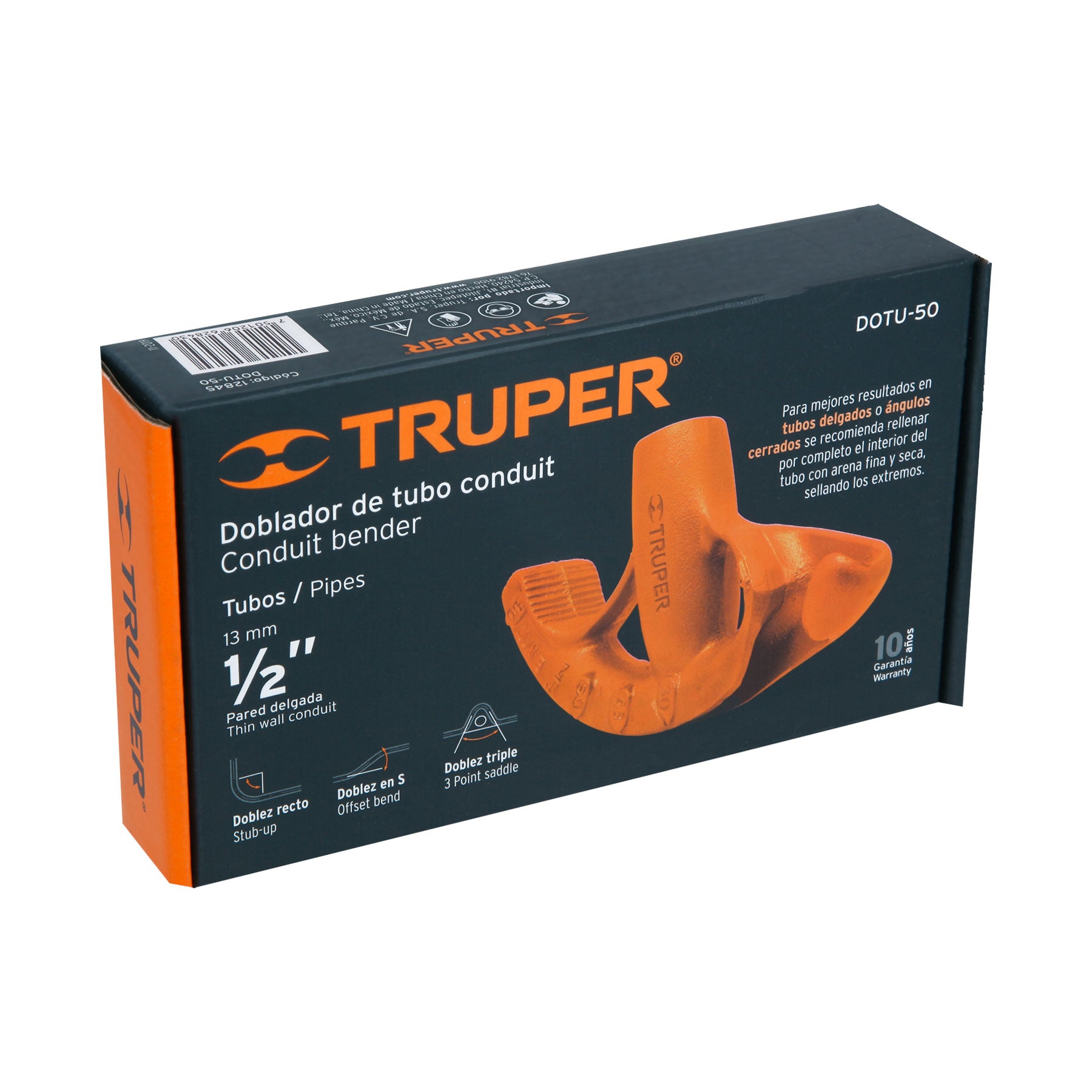 Truper DOTU-50 Doblador de tubo conduit, hasta 1/2'