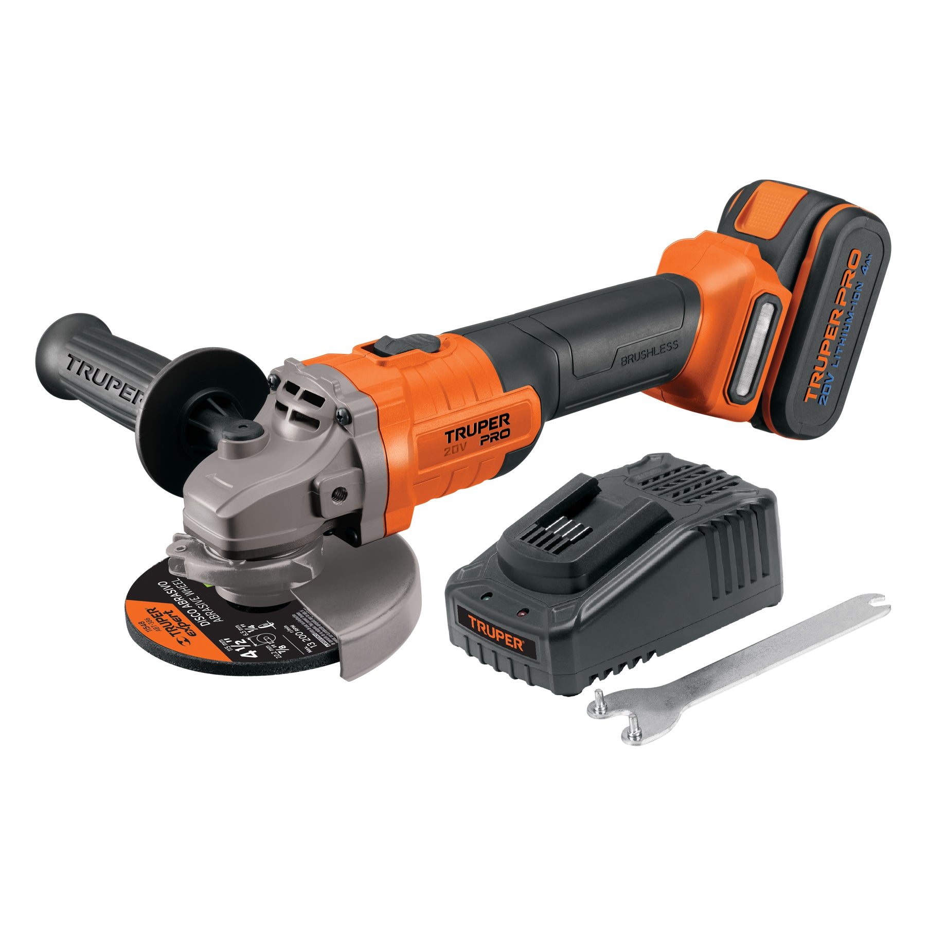 Esmeriladora 4-1/2", 20V, 1 batería 4Ah, PRO