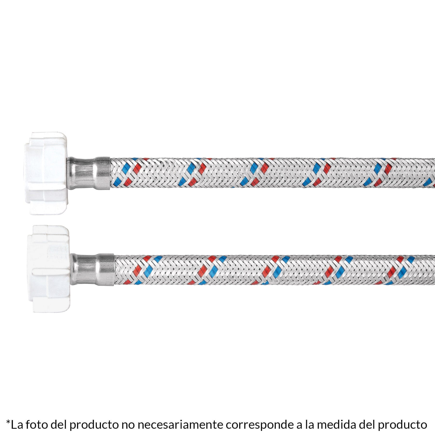 Foset FWC-PP50P Manguera WC, aluminio, 1/2'x7/8', 50 cm, plást/plást, Basic
