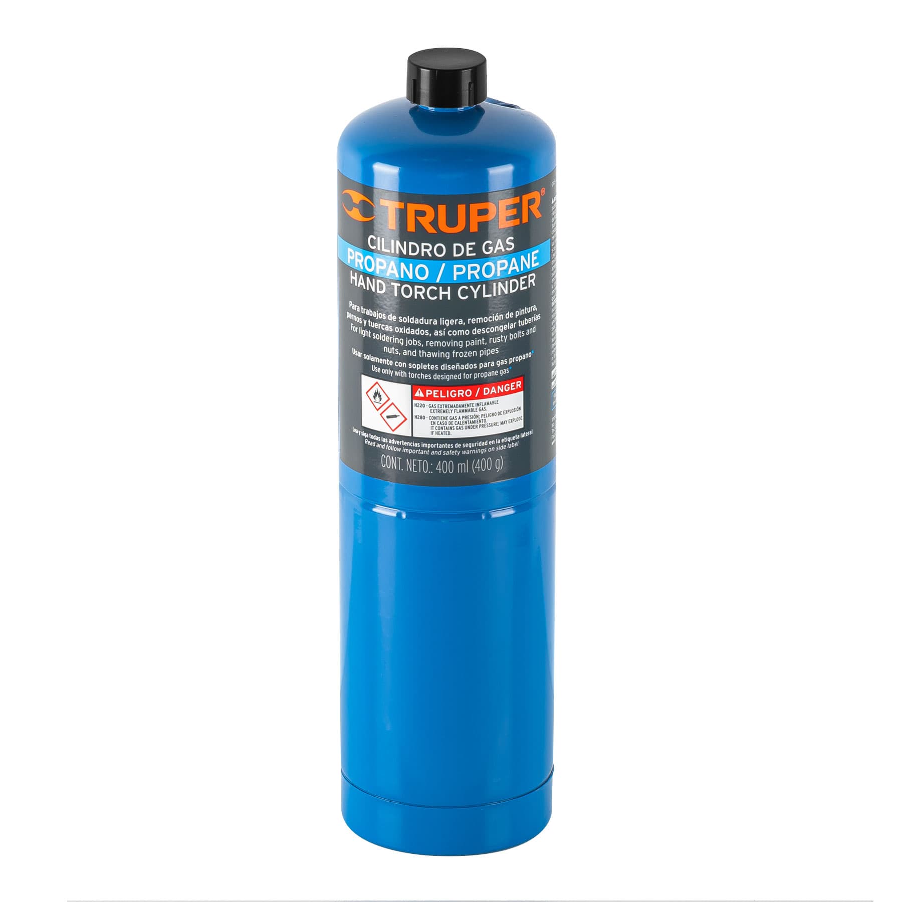 Truper GAS-400A Cilindro de gas propano de 400 g, azul