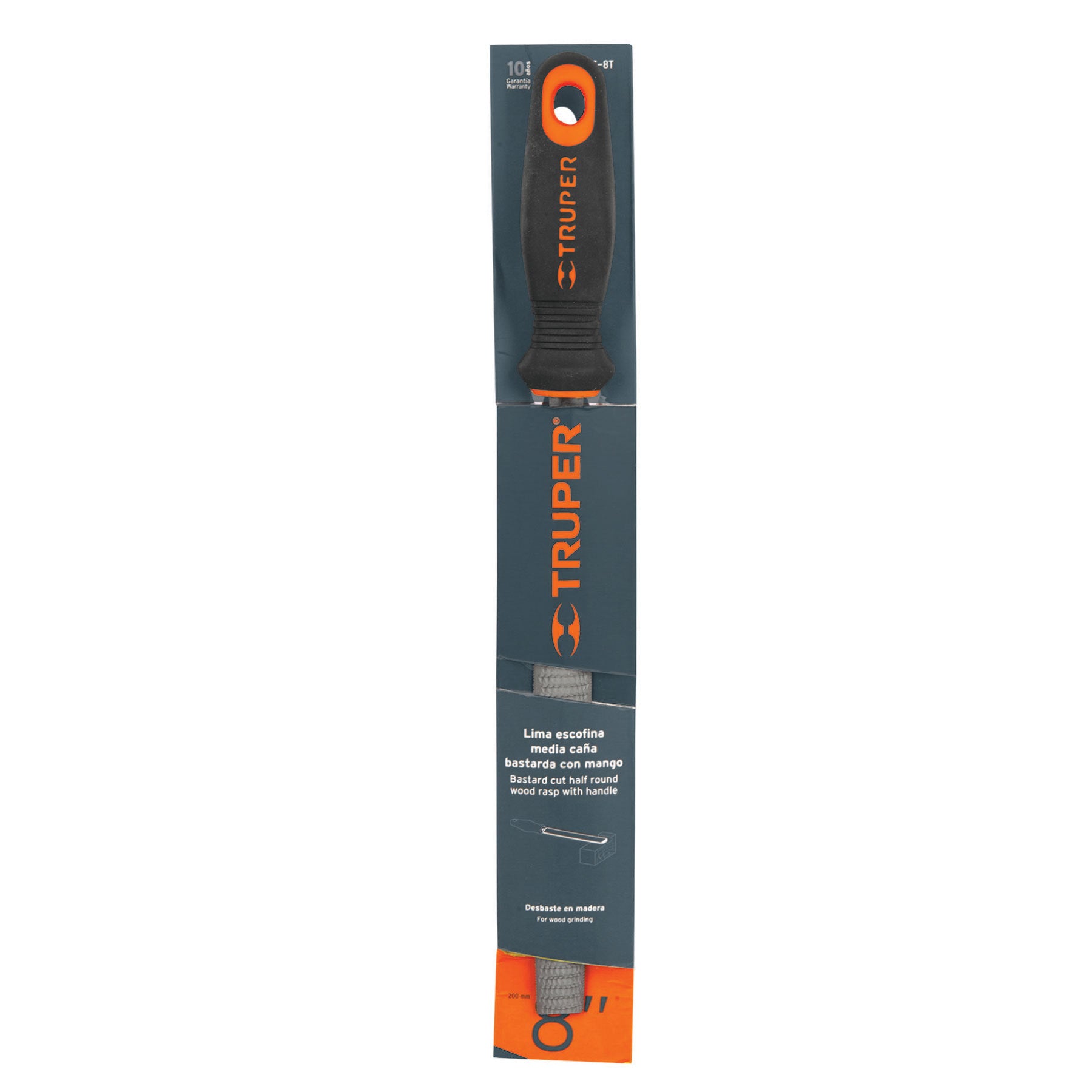Truper LES-8T Lima escofina, 8', con mango doble inyección