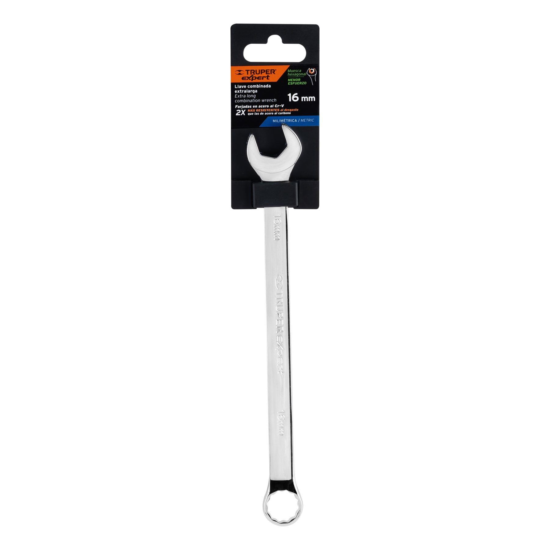Expert LL-2016M Llave combinada extralarga 16 mm x 240 mm de largo