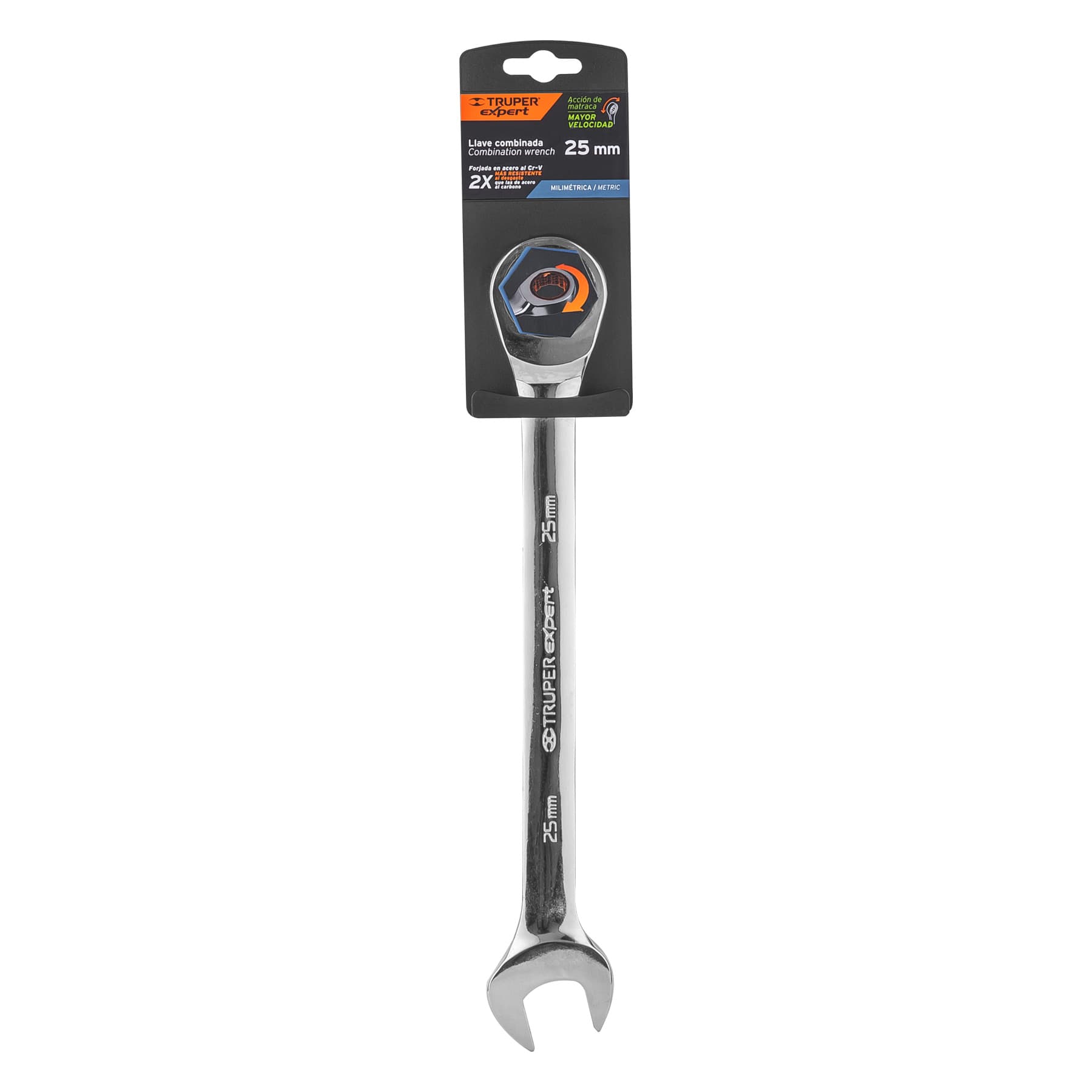 Expert LL-2025MXR Llave combinada matraca reversible 25mmx328 mm largot