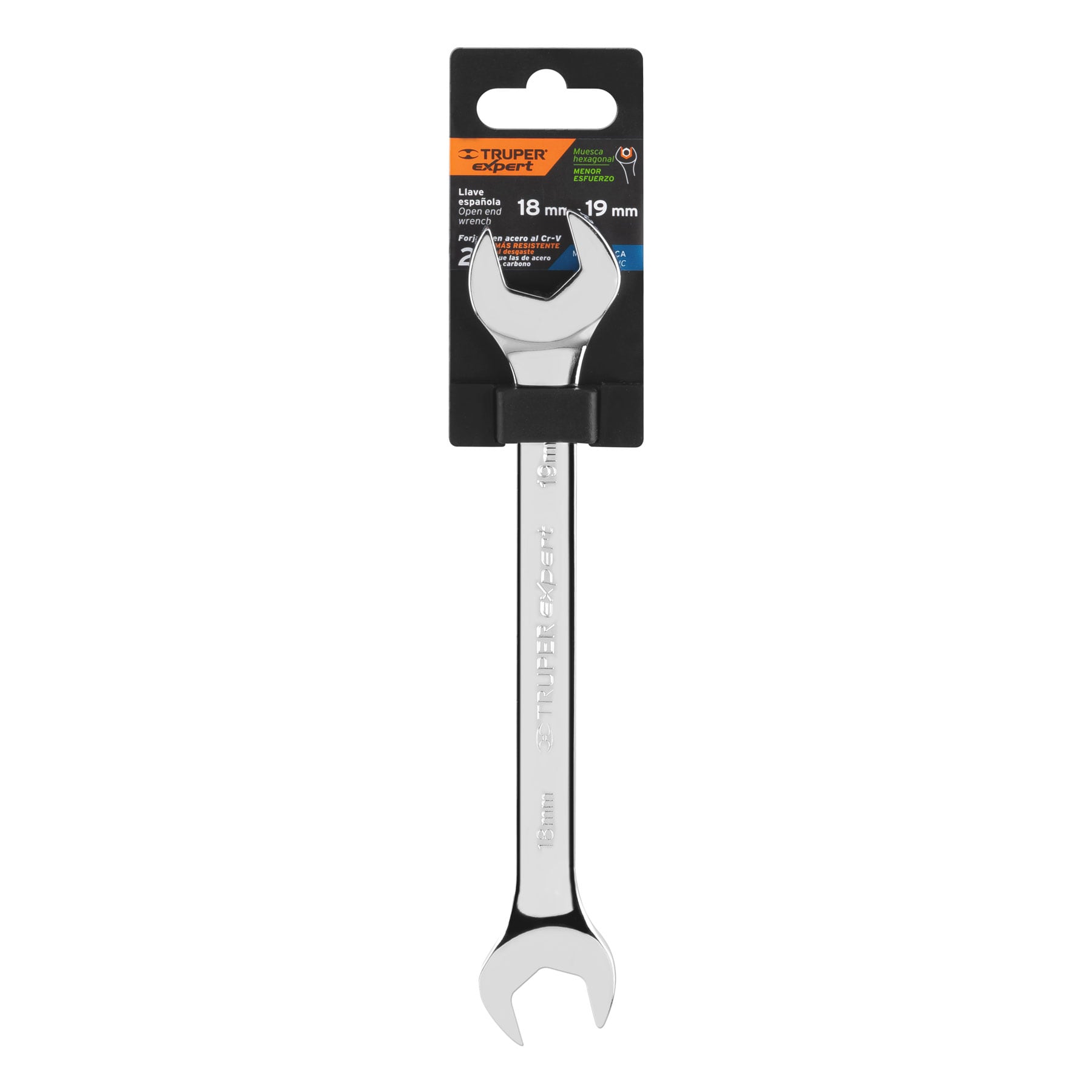 Expert LL-31819 Llave española 18 x 19 x 220 mm de largo, Truper Expert