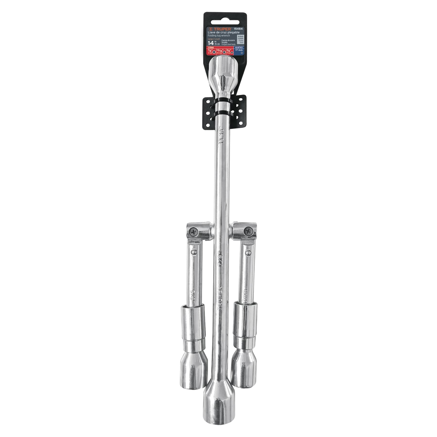 Truper LLCR-14X Llave de cruz para auto, 14', plegable