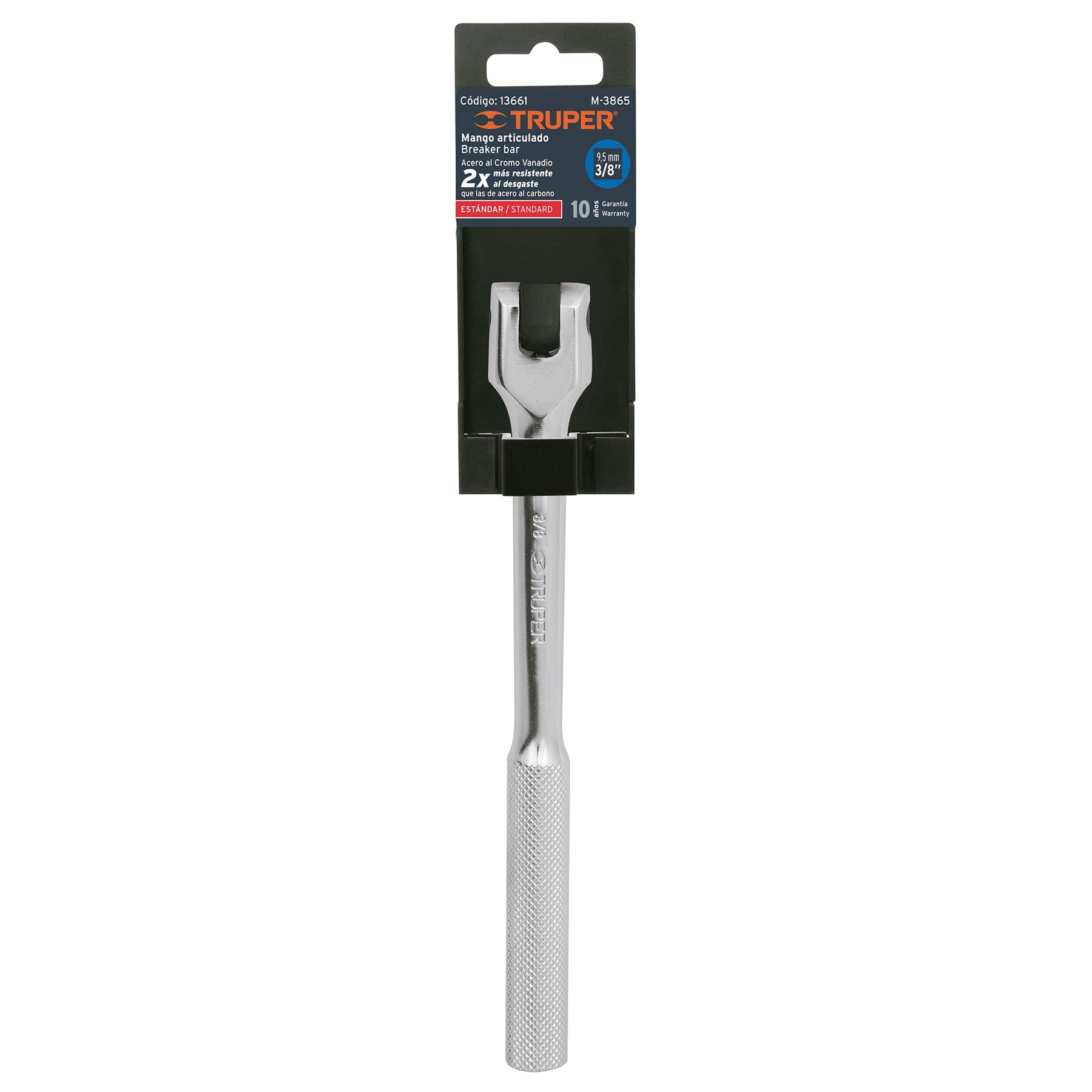 Truper M-3865 Mango articulado de 7-1/2' x 13 mm para dados cuadro 3/8'