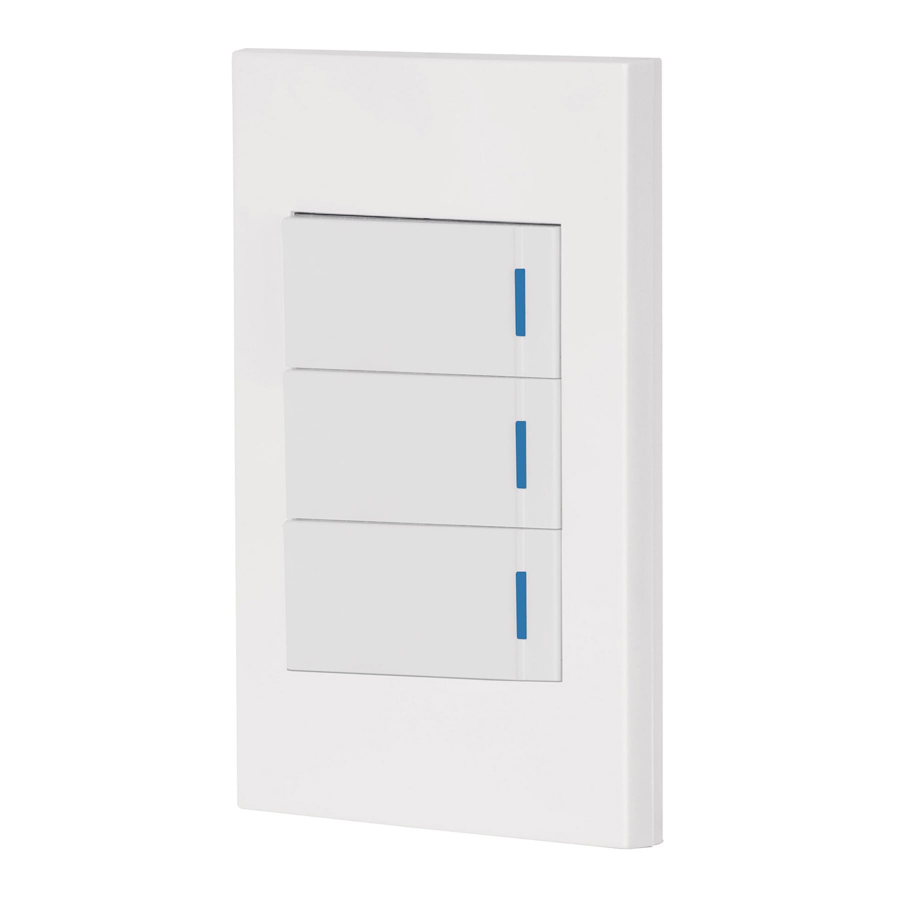 Volteck PA-APTR-EEB Placa armada 3 interruptores 1de 3vías,1 mod,Española,blanco