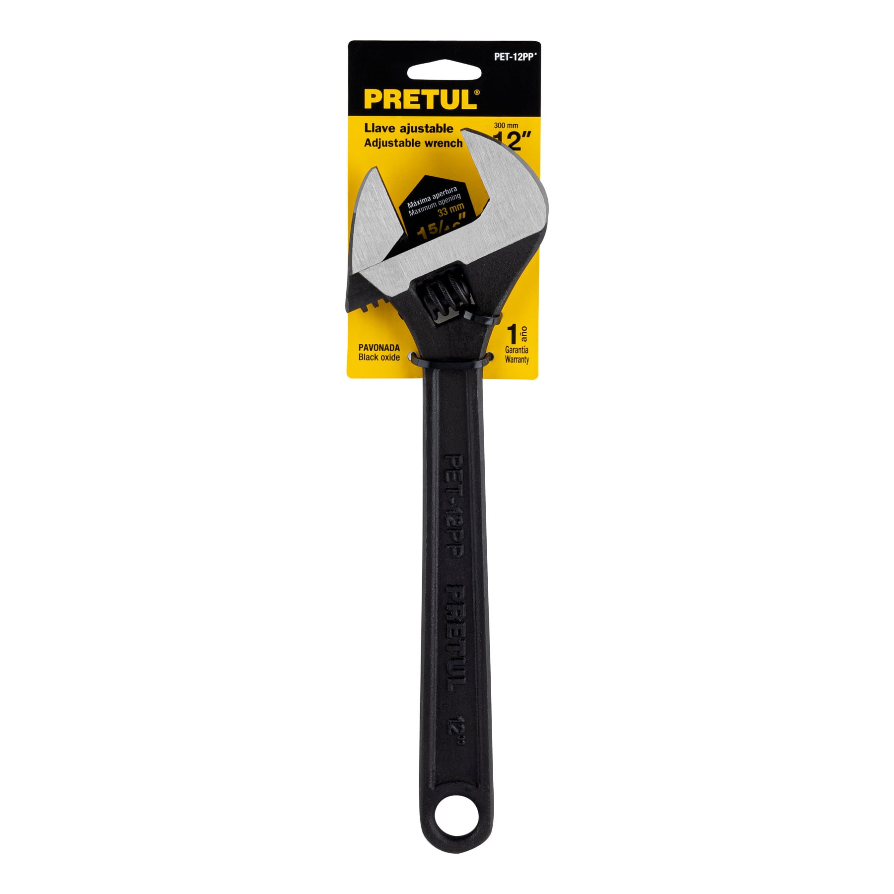 Pretul PET-12PP Llave ajustable (perico) 12' pavonada