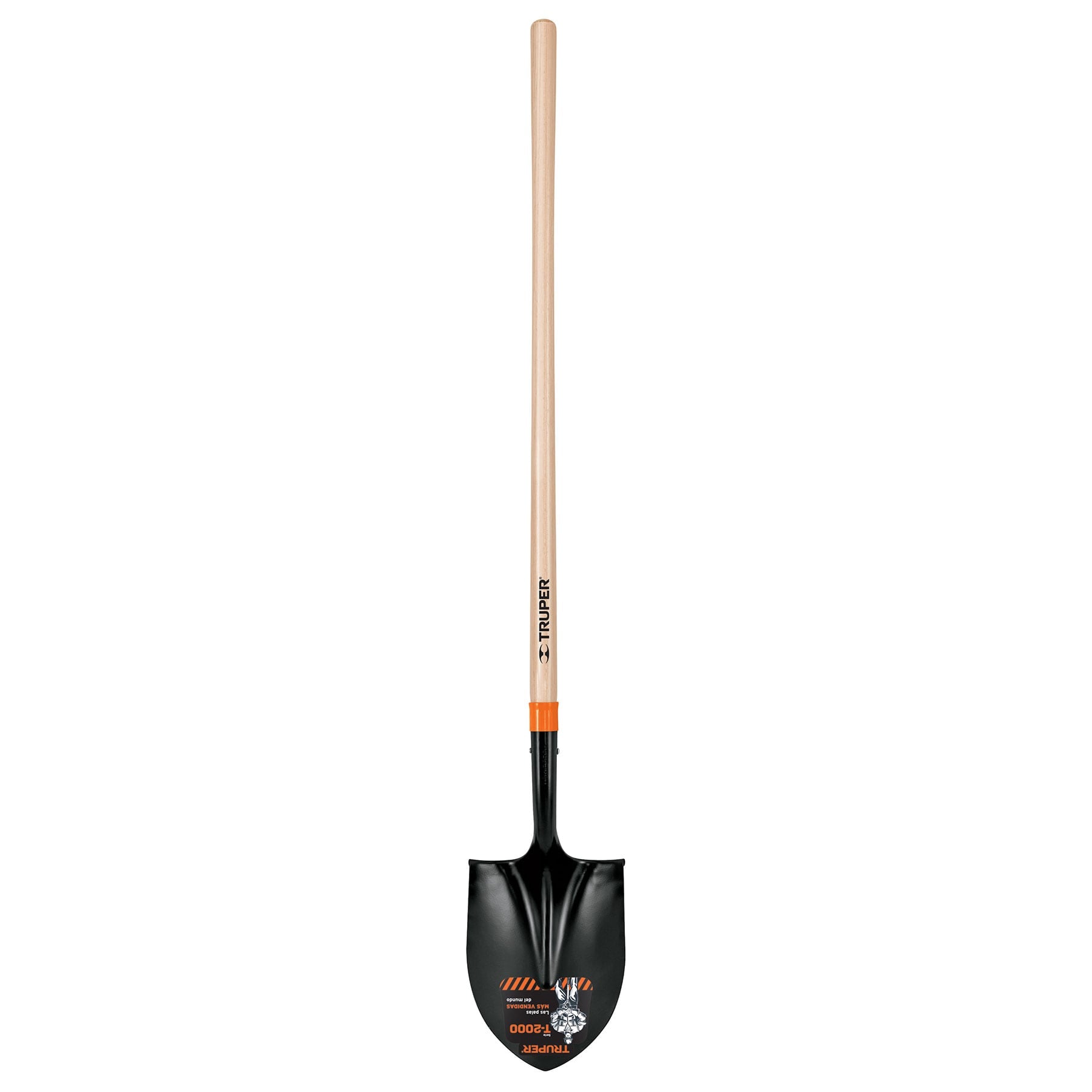 Truper PRL-P Pala T-2000 redonda, mango largo 45'