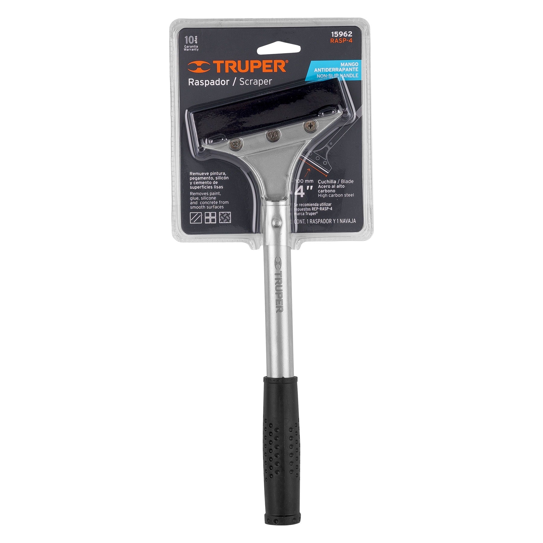 Truper RASP-4 Raspador con mango, navaja de 4'