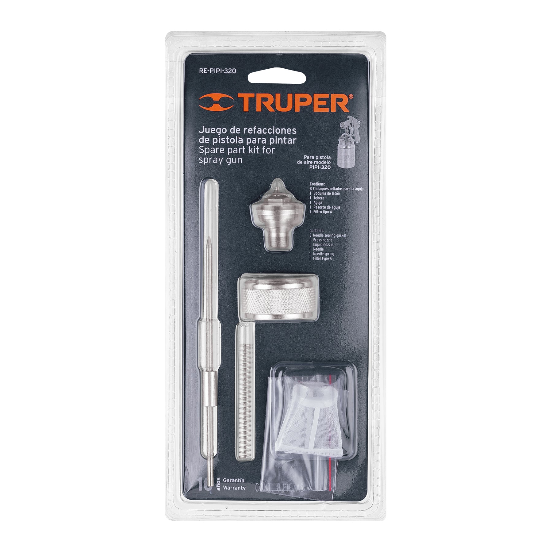 Truper RE-PIPI-320 Repuestos de pistolas para pintar, PIPI-320