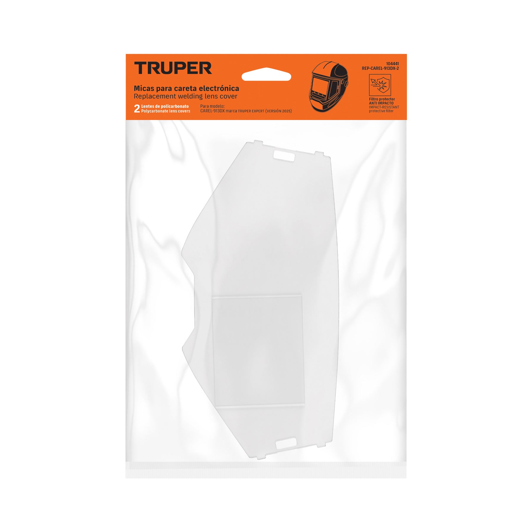 Repuesto de Micas para Careta de Soldar (2 Piezas) - Truper REP-CAREL-913DX-2