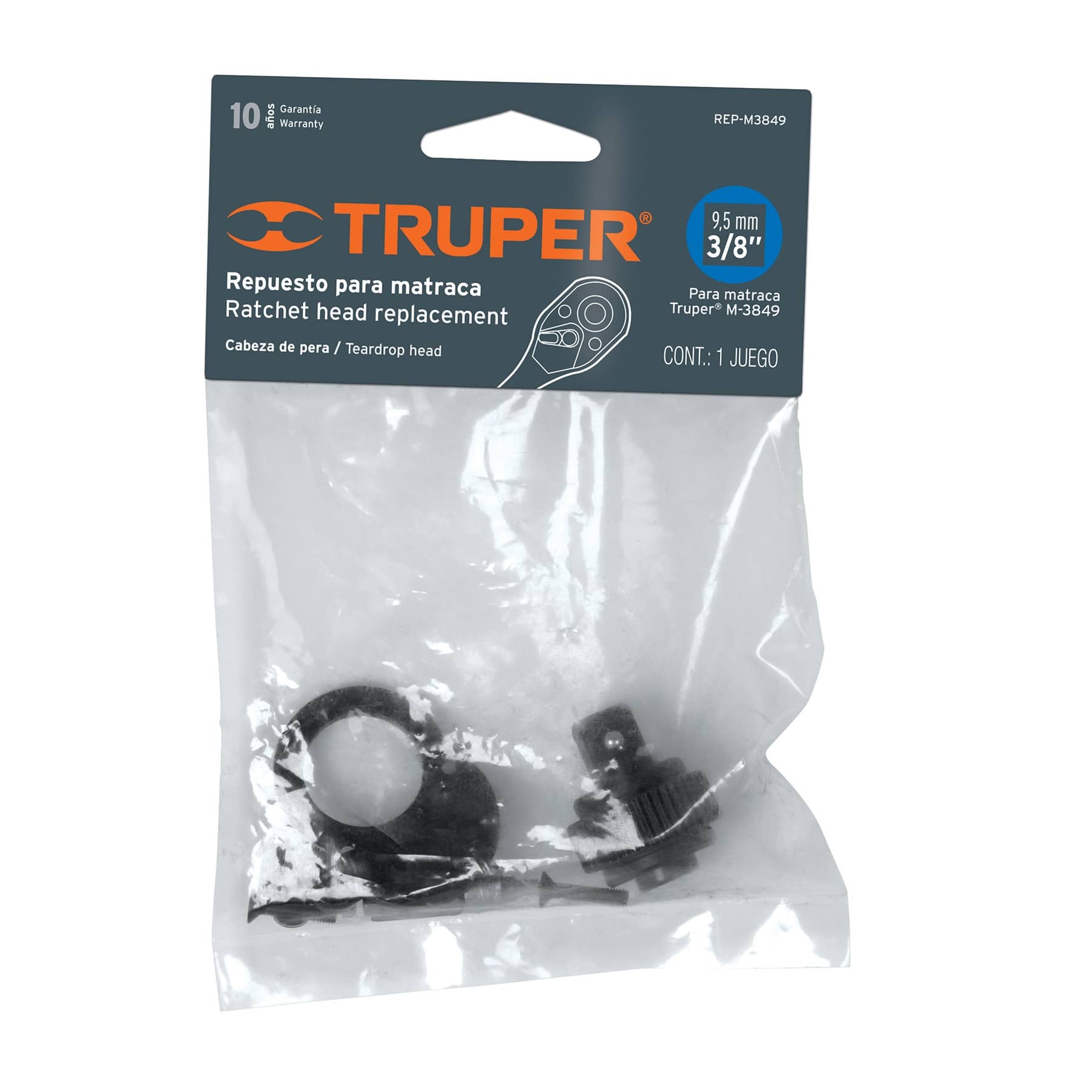 Truper REP-M3849 Repuesto para matraca cabeza de pera M-3849, cuadro 3/8'