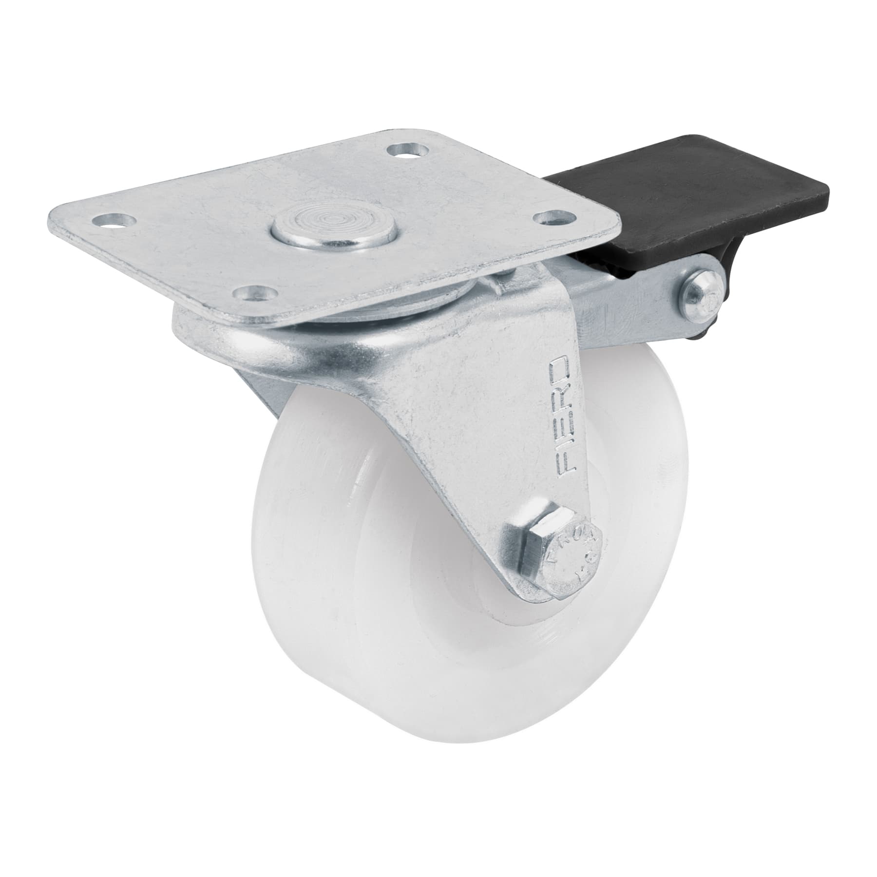 Fiero RO-2211F Rodaja de polietileno 2-1/2' placa giratoria, con freno