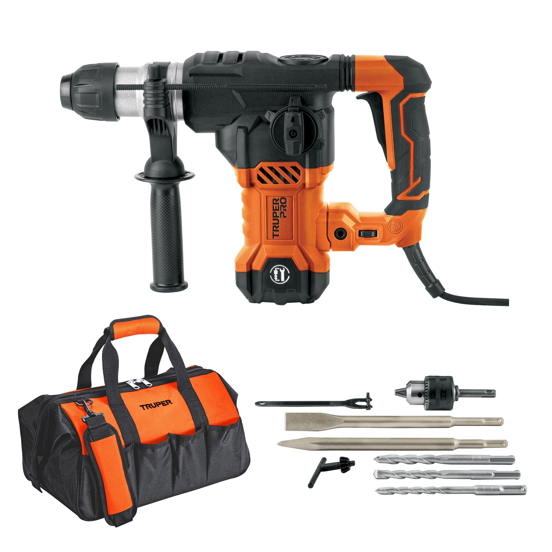 Rotomartillo SDS Plus 1,500W - Truper Pro ROEL-60A