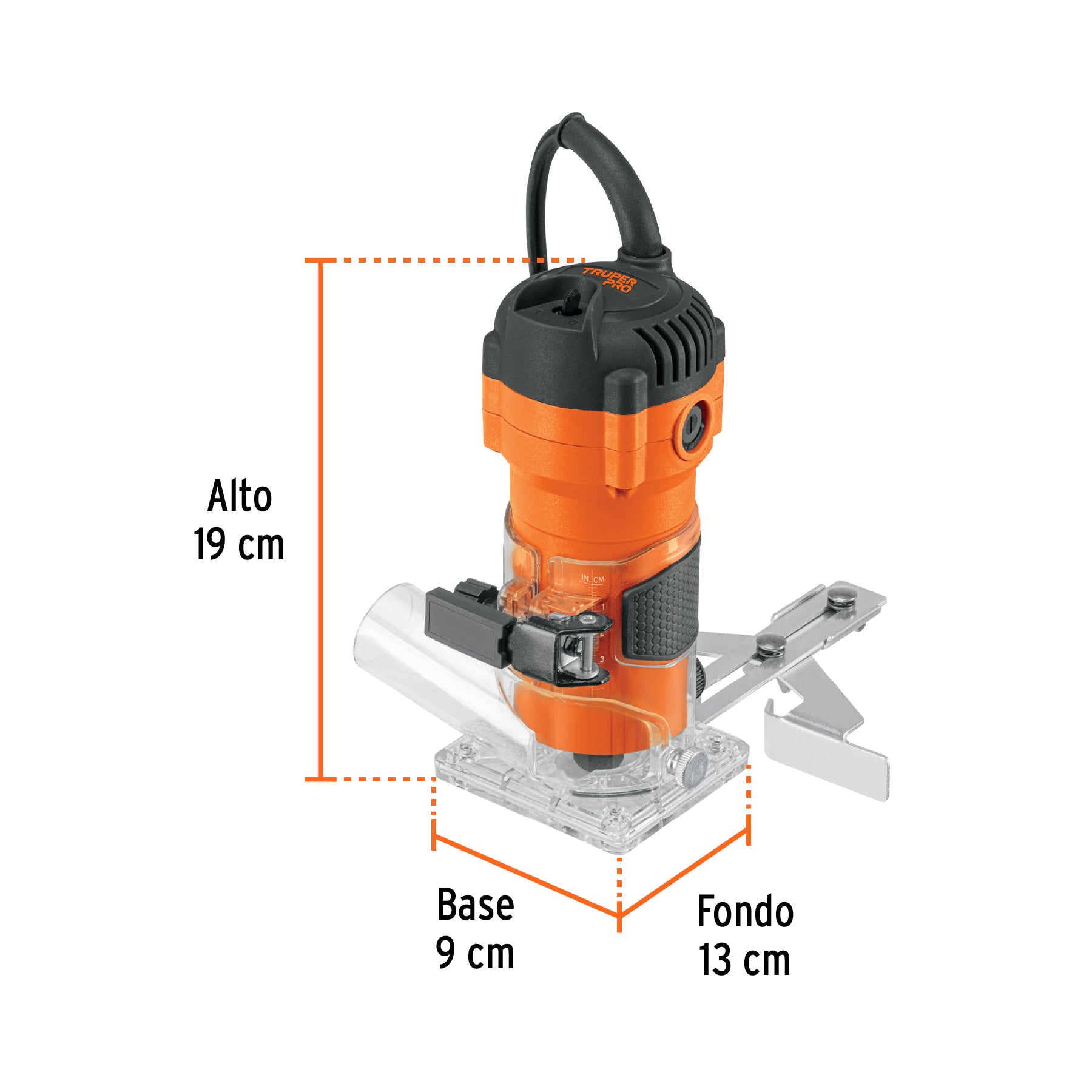 102379 ROU-MA Router compacto 600W, 3/4 HP, TRUPER PRO