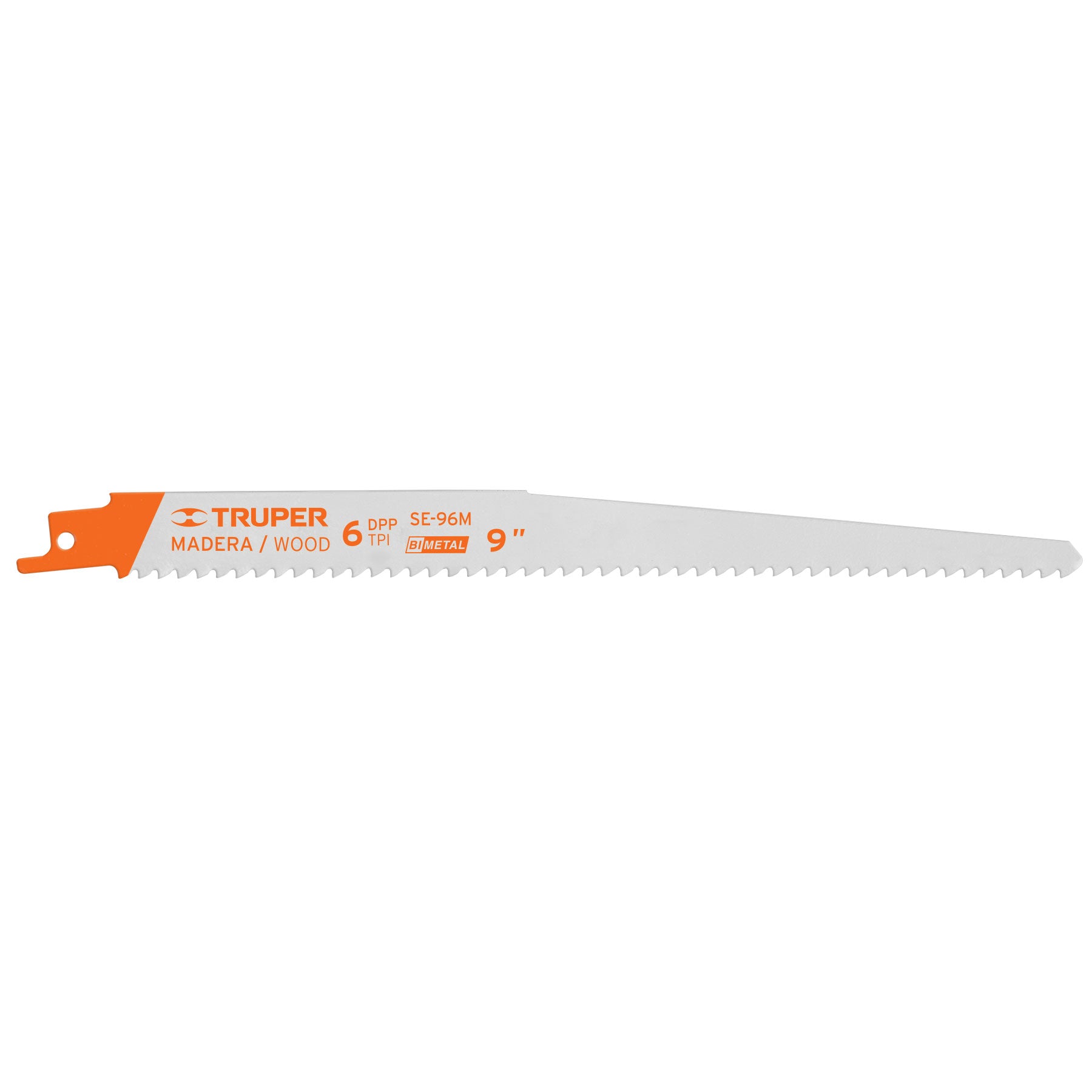 Truper SE-96M Segueta sierra sable, 9', 6 DPP, cónica para madera, 2 pzas