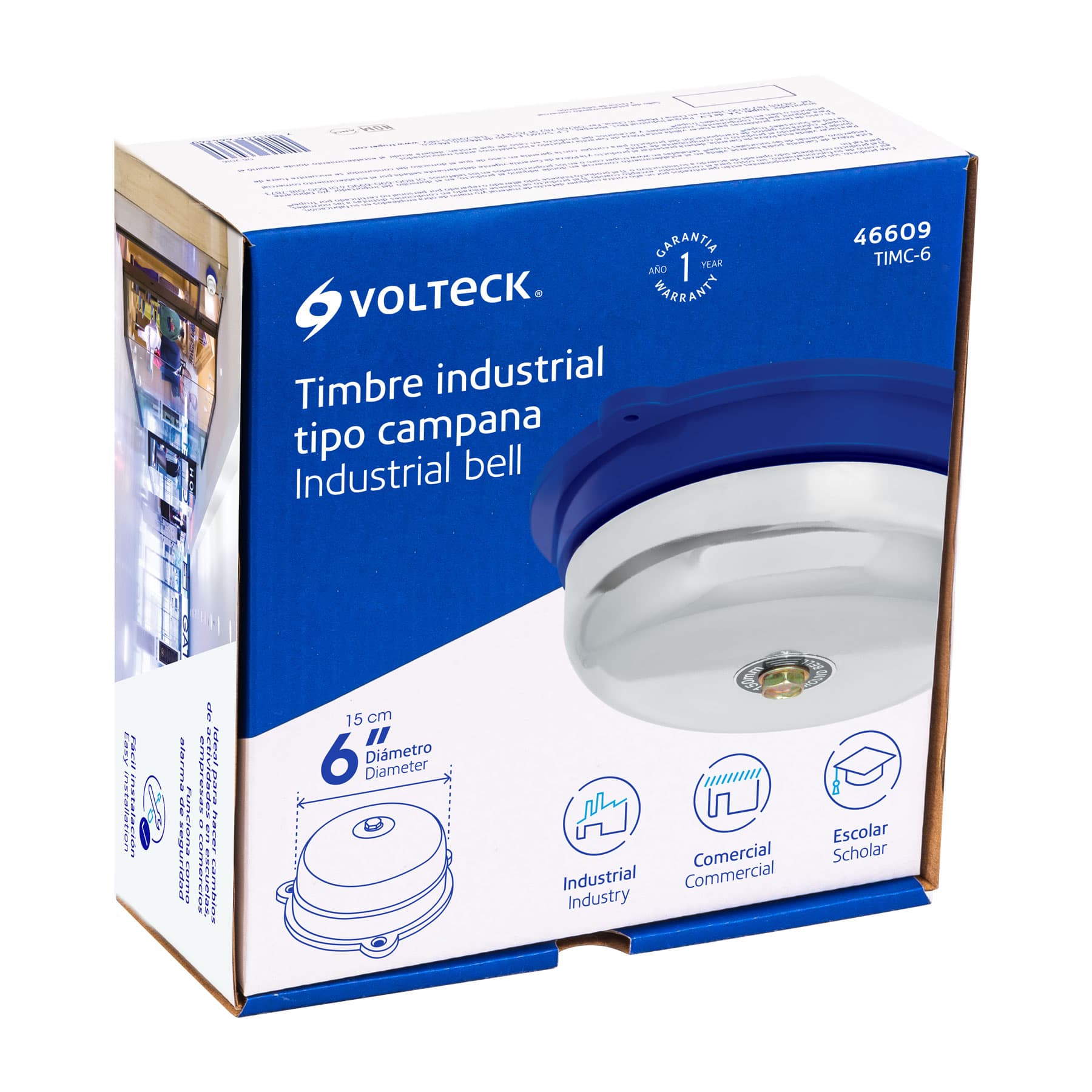 Volteck TIMC-6 Timbre tipo campana, 6', Volteck