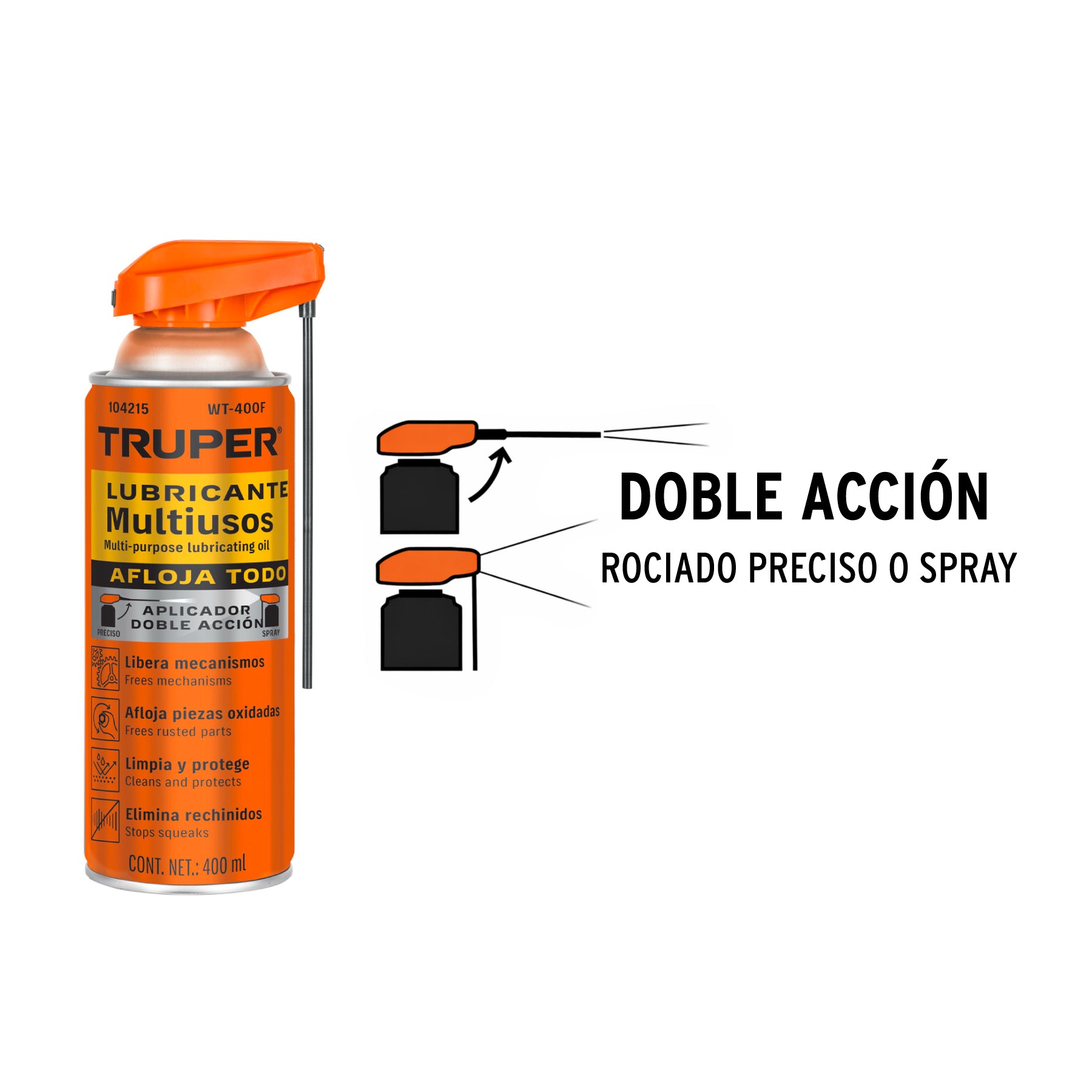 Lubricante Multiusos en Aerosol (400 ml) - WT-400F