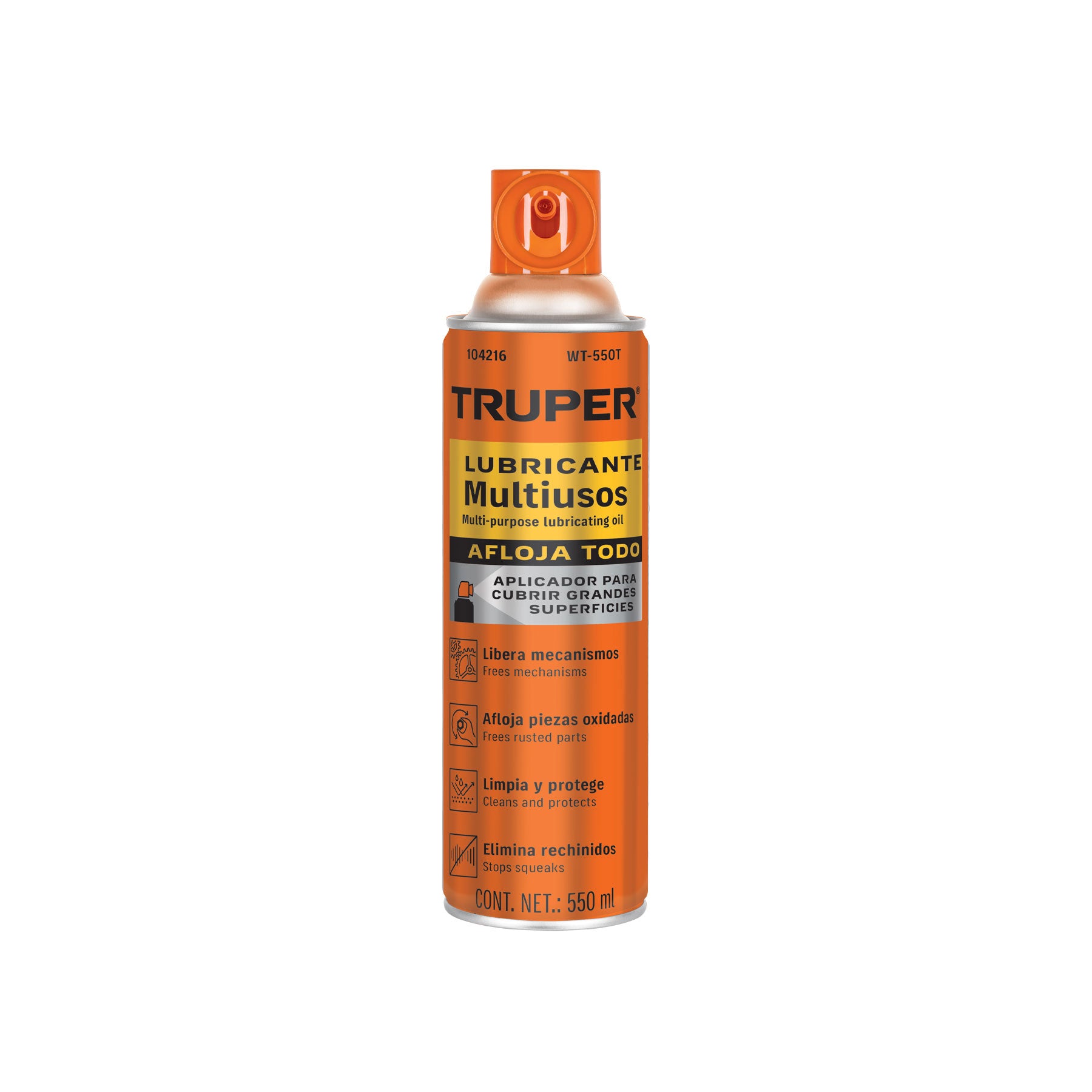 Lubricante Multiusos en Aerosol para Grandes Superficies (550 ml) - WT-550T