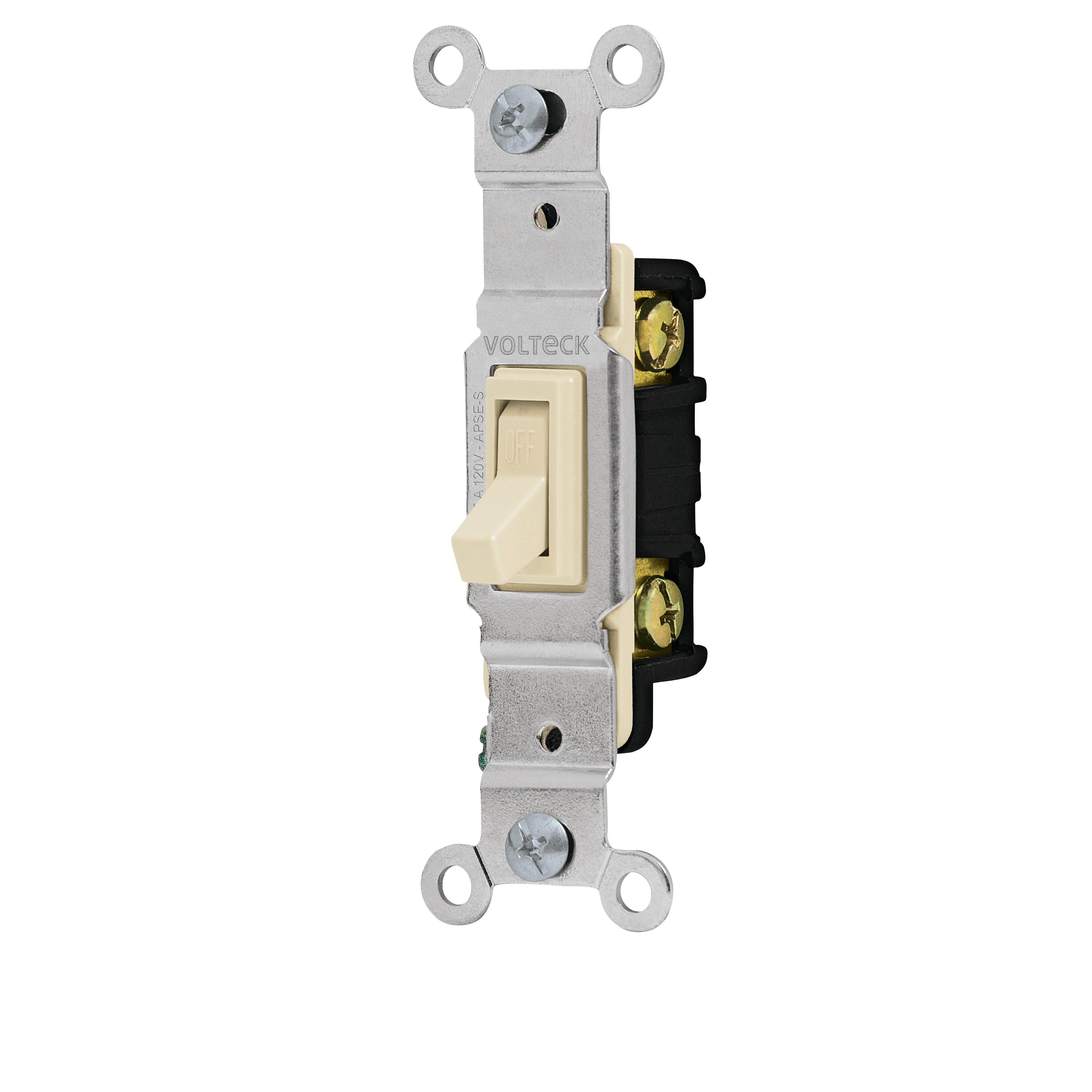 Volteck APSE-S Interruptor vertical de palanca, Standard, marfil - Ferrenacional