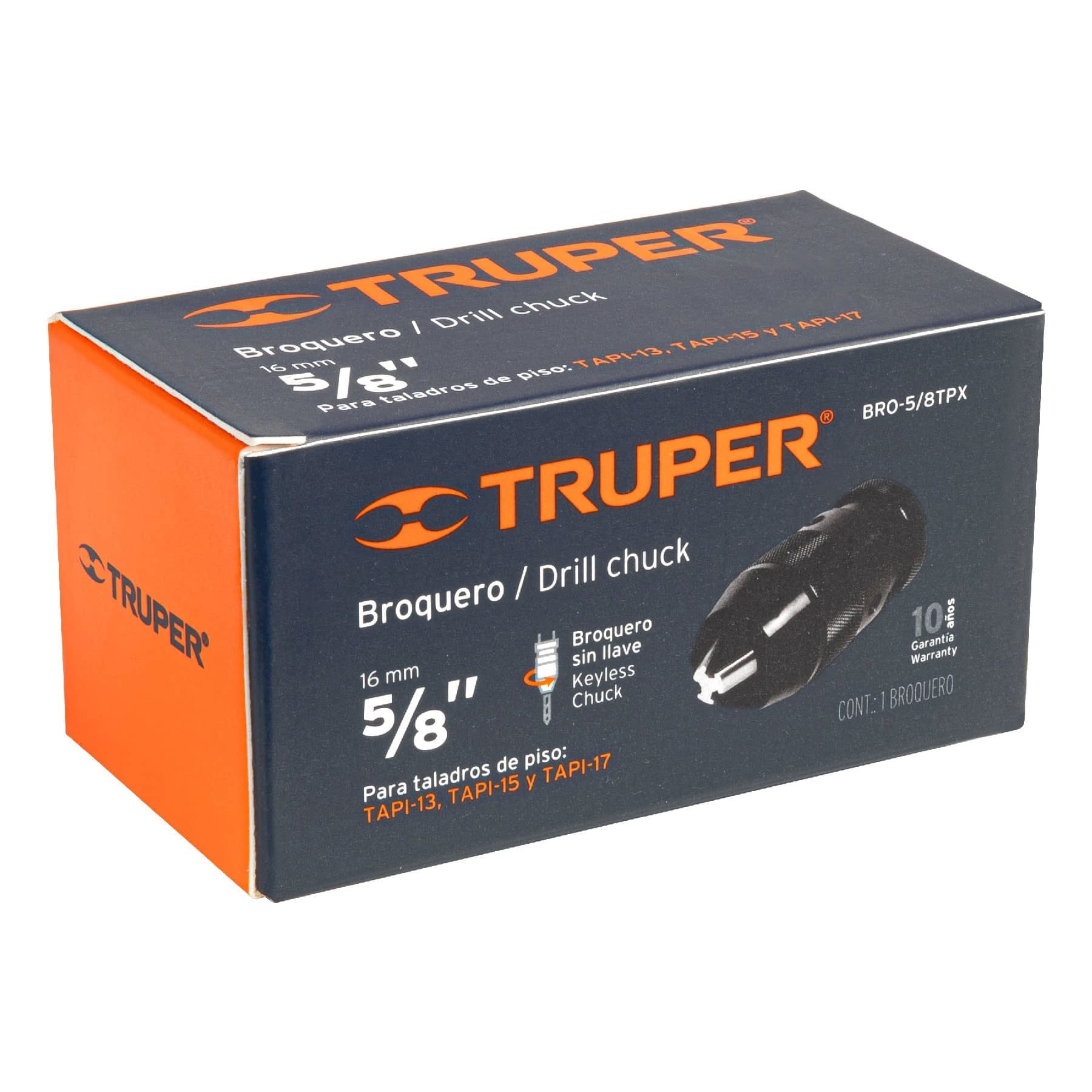 Truper BRO-5/8TPX Broquero de 5/8' para taladro de piso