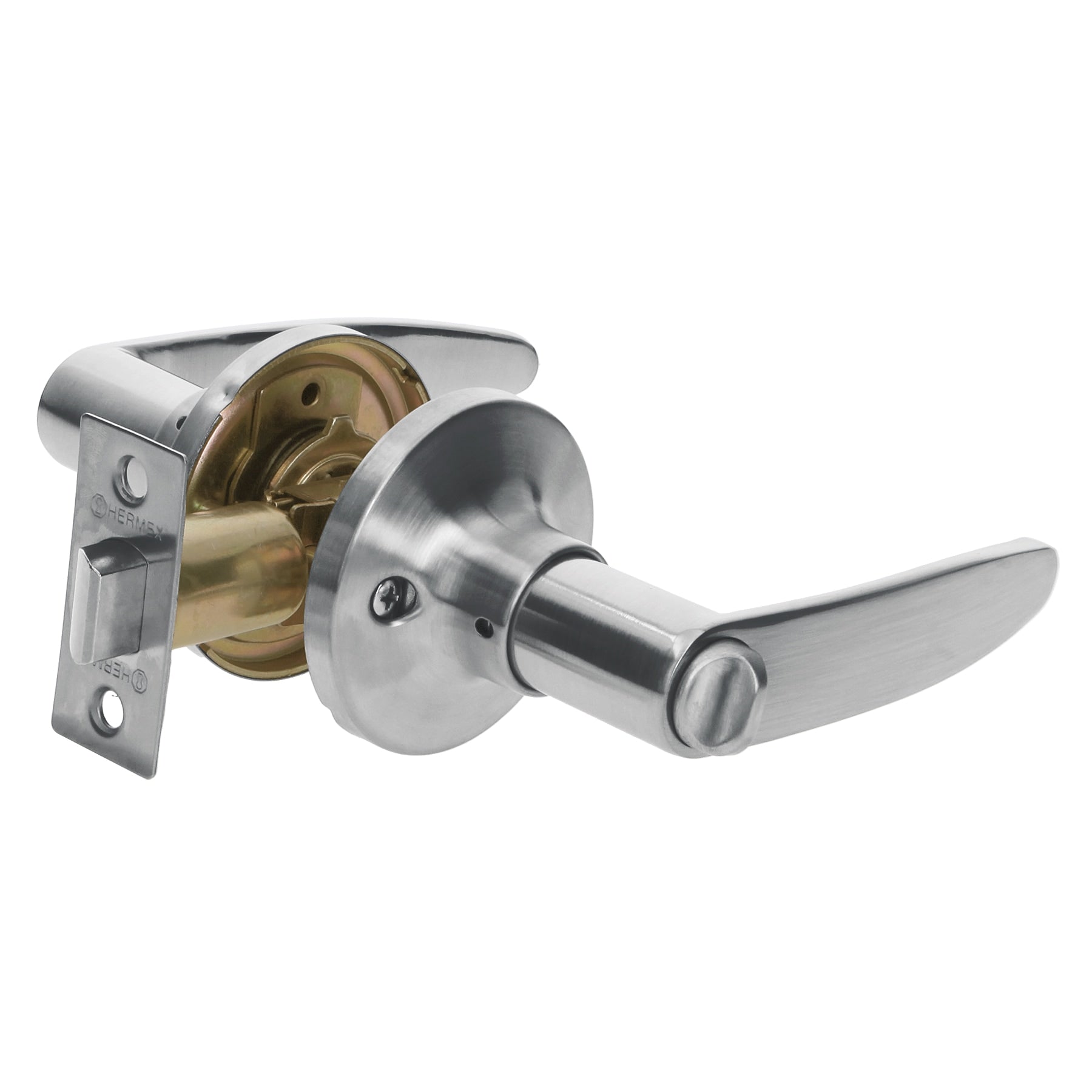 Hermex CEMA-3B Cerradura manija, cilindro latón, cromo mate, baño
