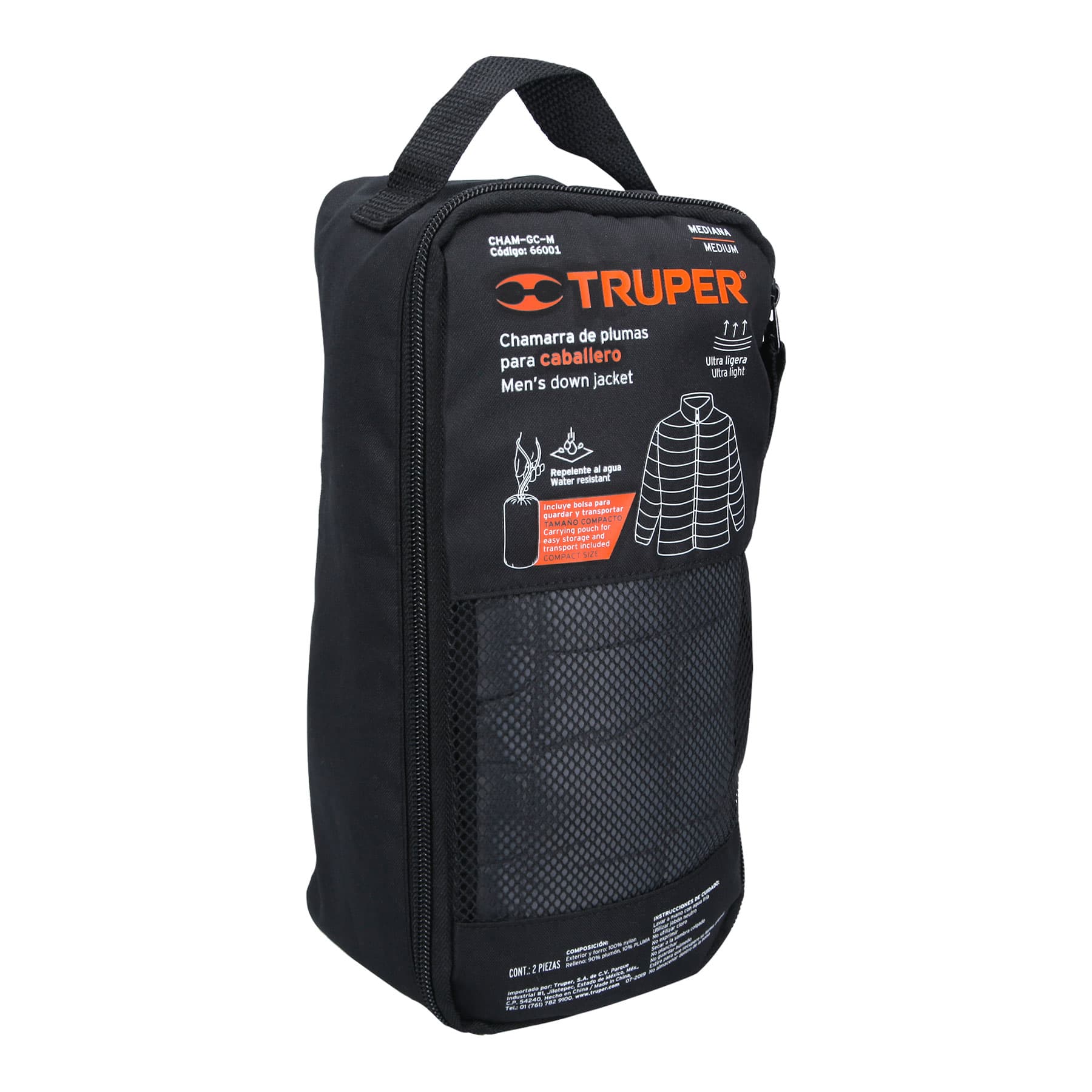 Truper CHAM-GC-M Chamarra de plumas para caballero, talla M