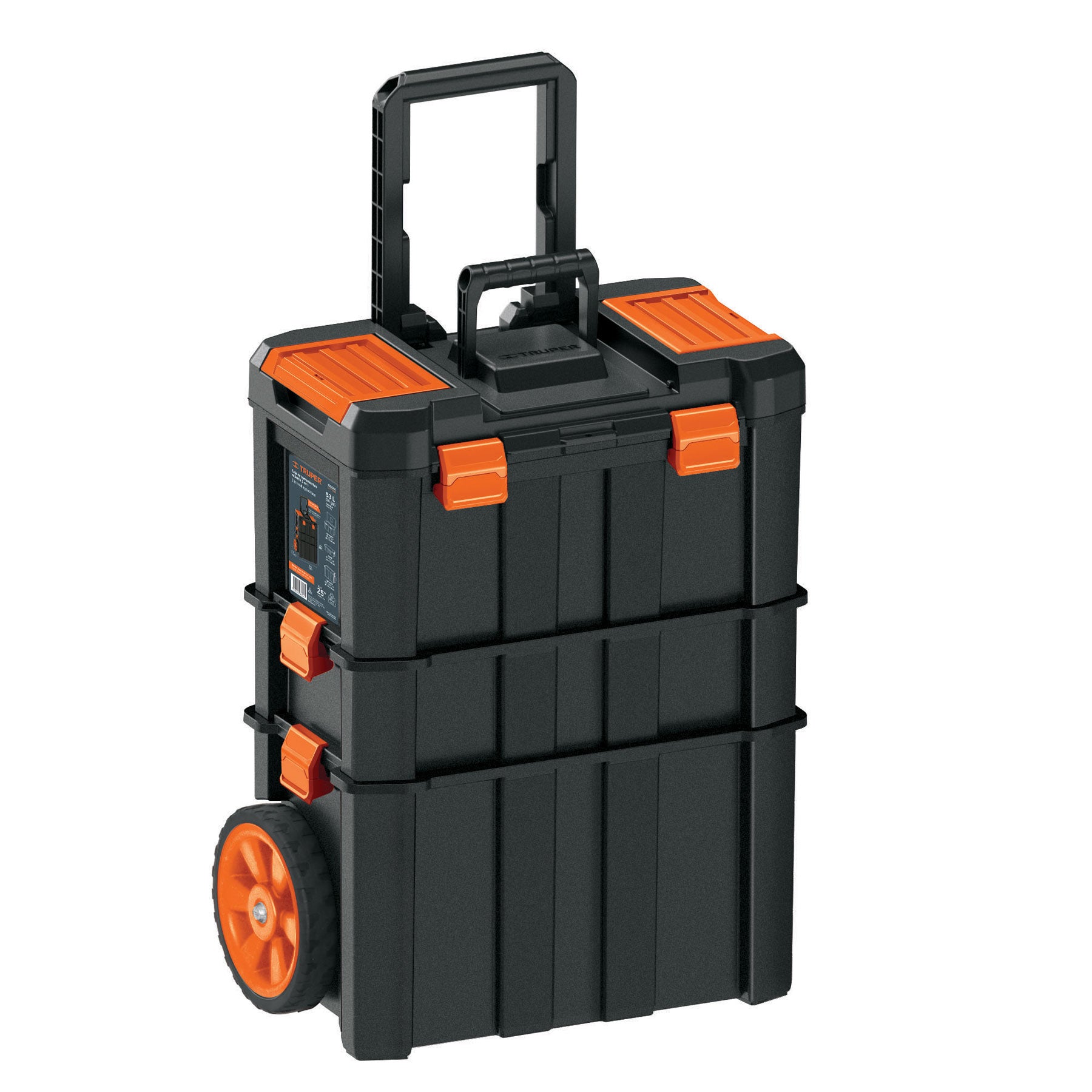 Truper CHP-1925R Caja para herramientas 19"x25" 3 en 1 desmontable con ruedas
