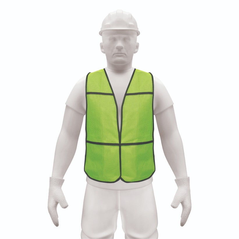 CHS-100V Chaleco de seguridad, uso de día, verde, Pretul