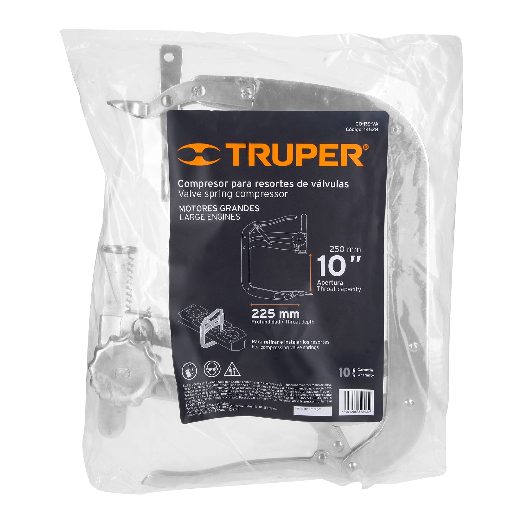 Truper CO-RE-VA Compresor de resortes de válvulas, 166mm a 253mm