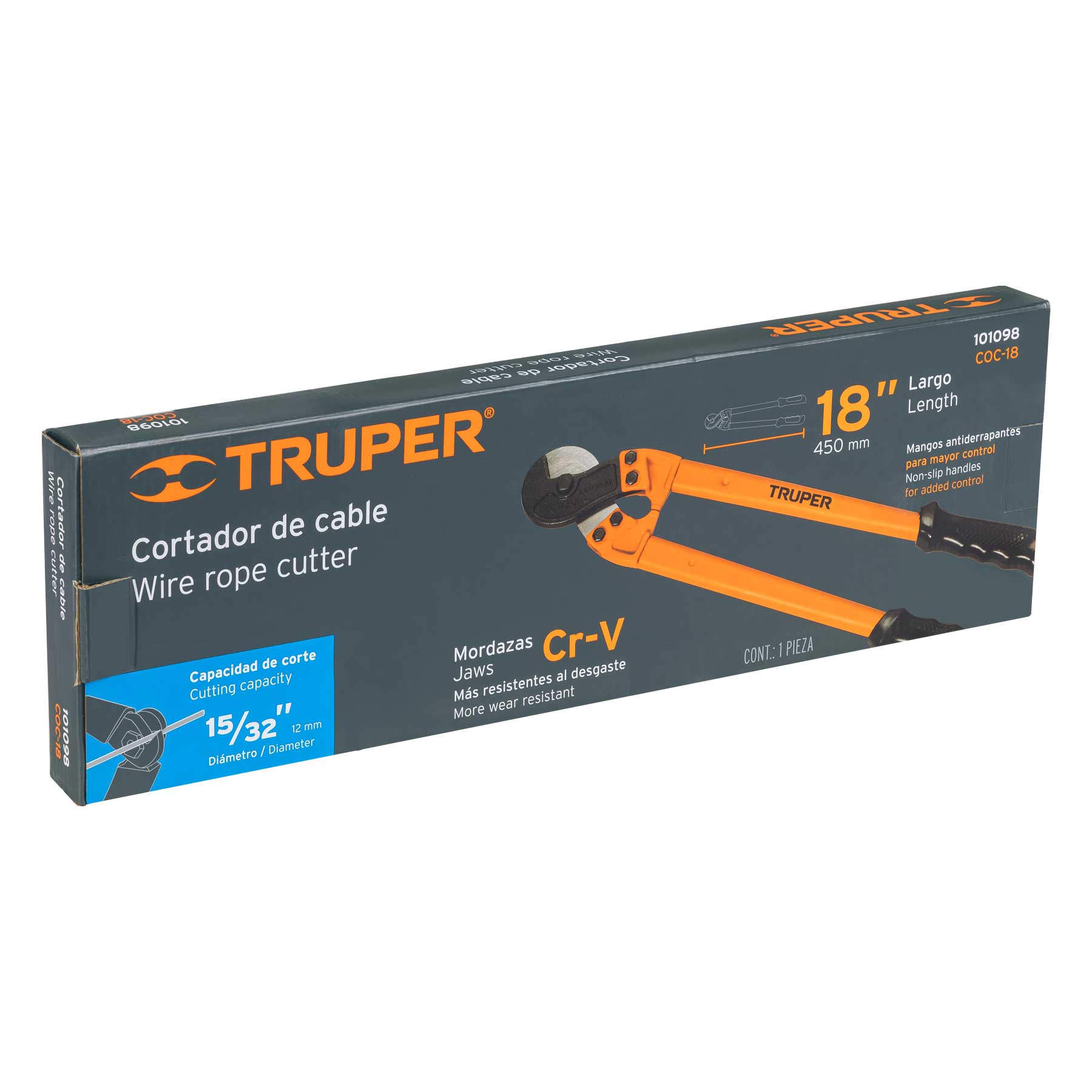 Truper COC-18 Cortador de 18' de cable y alambre