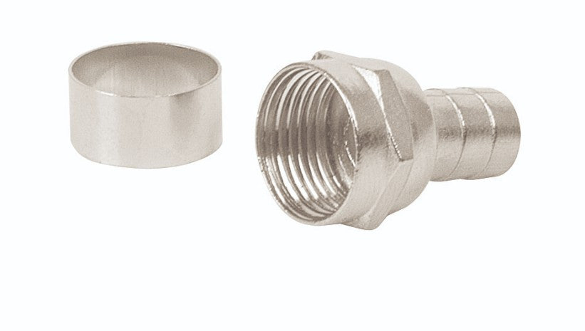 Volteck COCO-6C Conector coaxial RG 6 tipo campana,bolsa 4 pzas