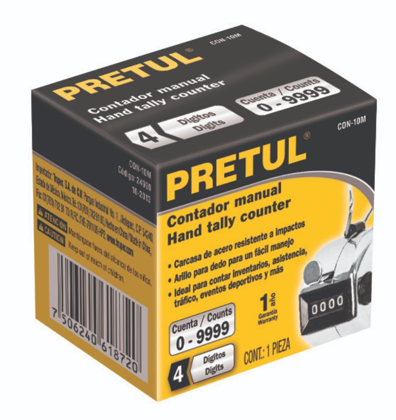 Pretul CON-10M Contador manual, 10 mil