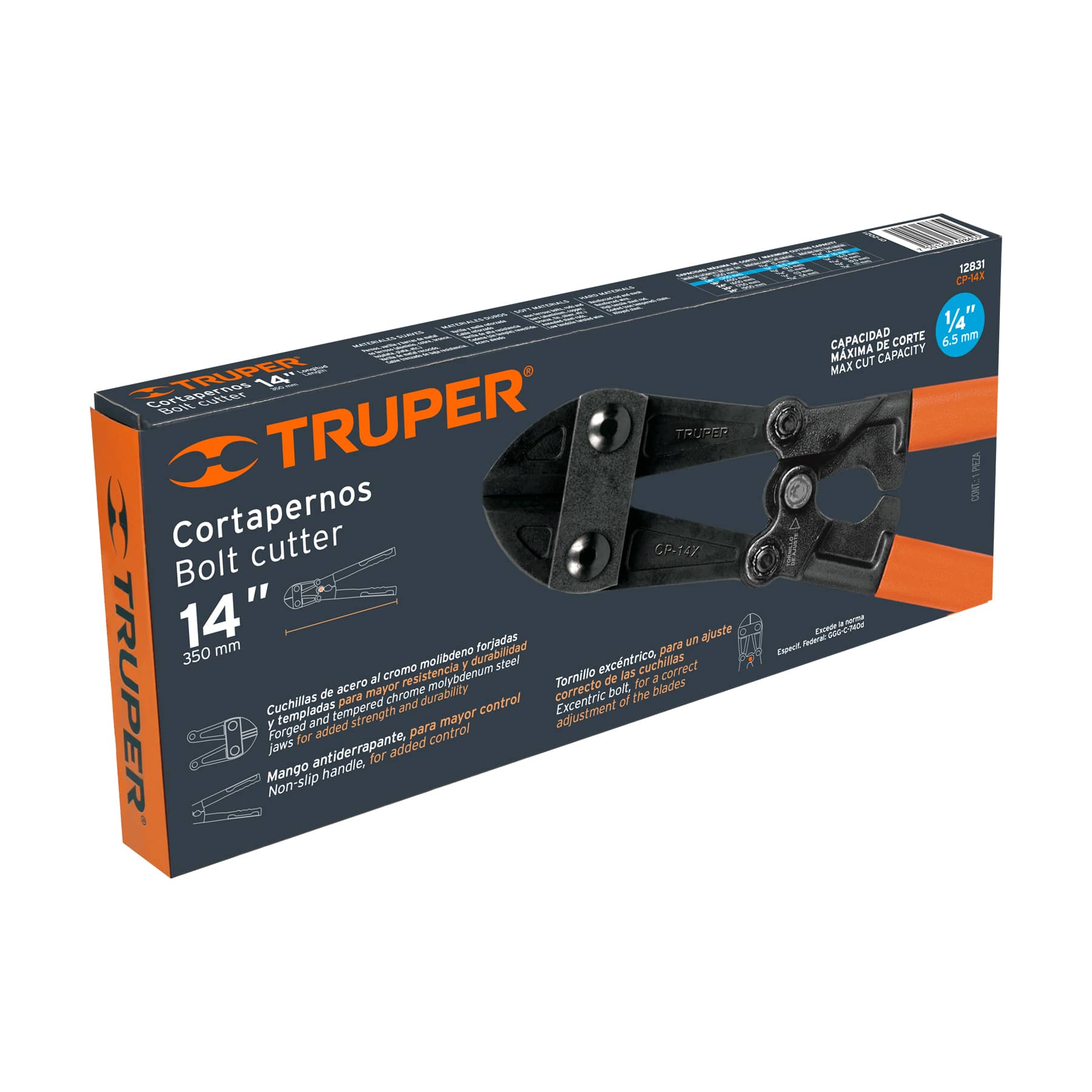 Truper CP-14X Cortapernos profesional de 14'