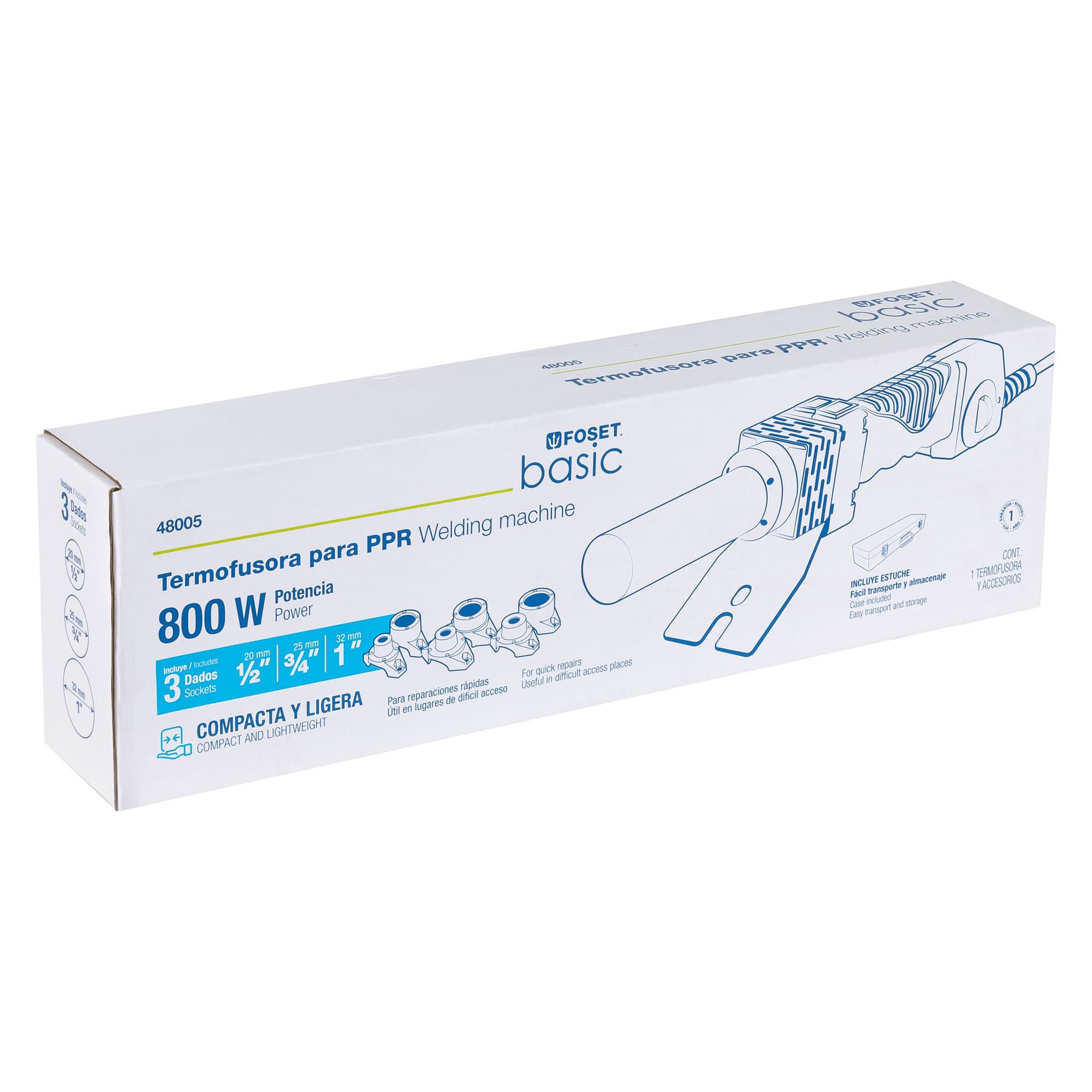 Foset CV-TER06 Termofusora de 800 W para PPR