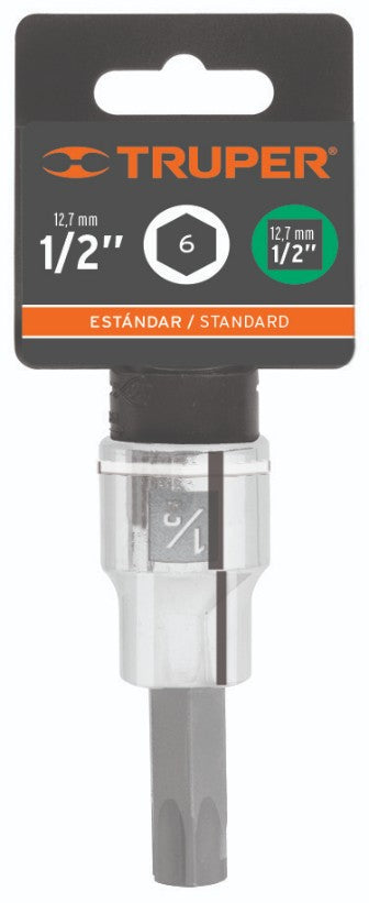 Truper D-1241-1/2 Dados de punta hexagonal, cuadro 1/2' de 1/2'