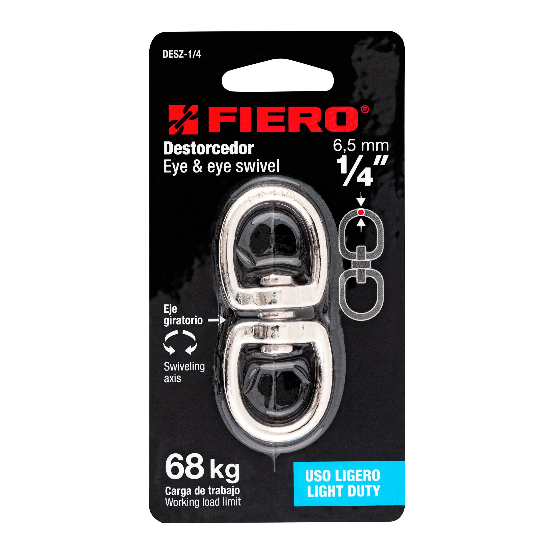 Fiero DESZ-1/4 Destorcedor de zinc de 1/4' para cable