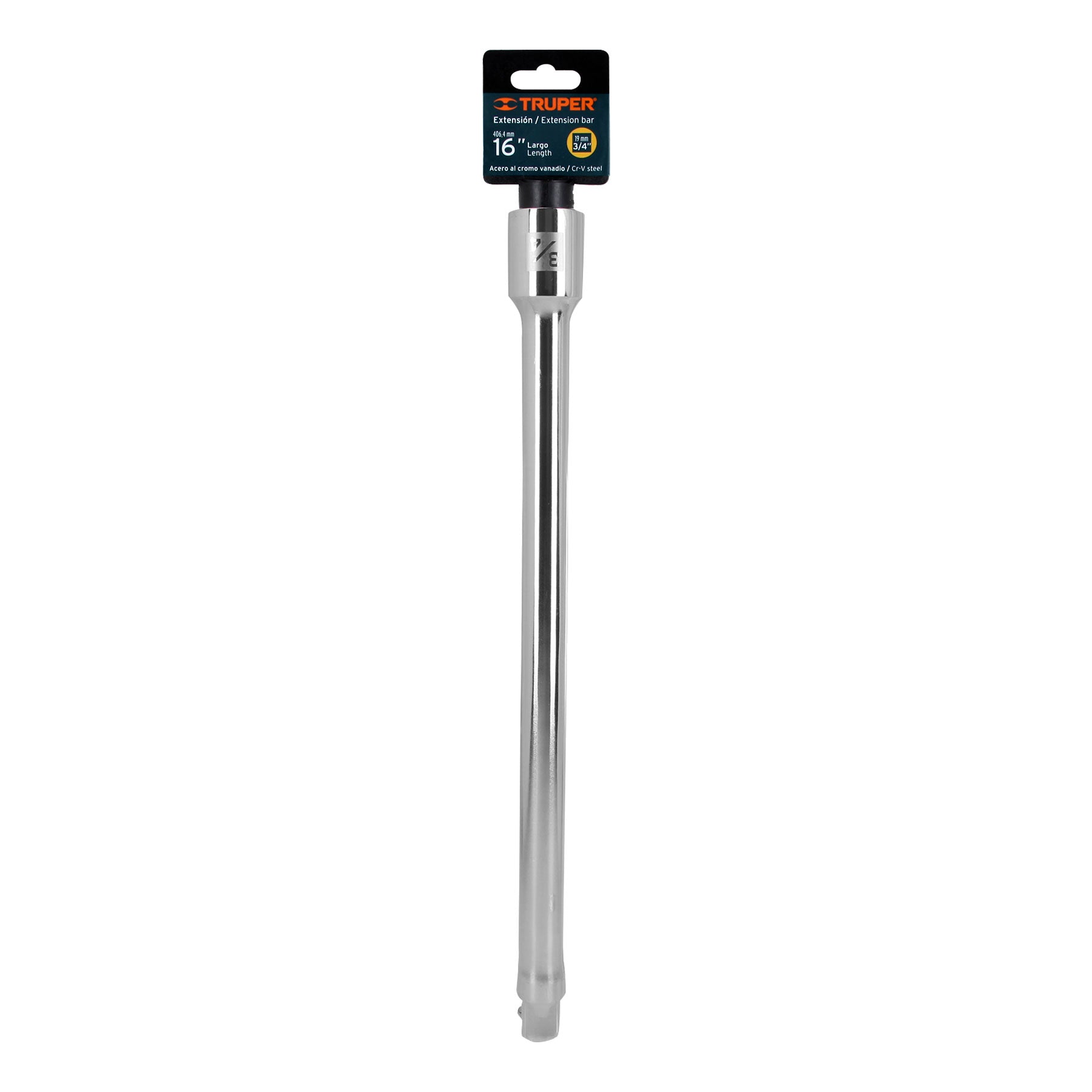 Truper E-5663 Extensión cuadro 3/4' para matraca, largo 16'