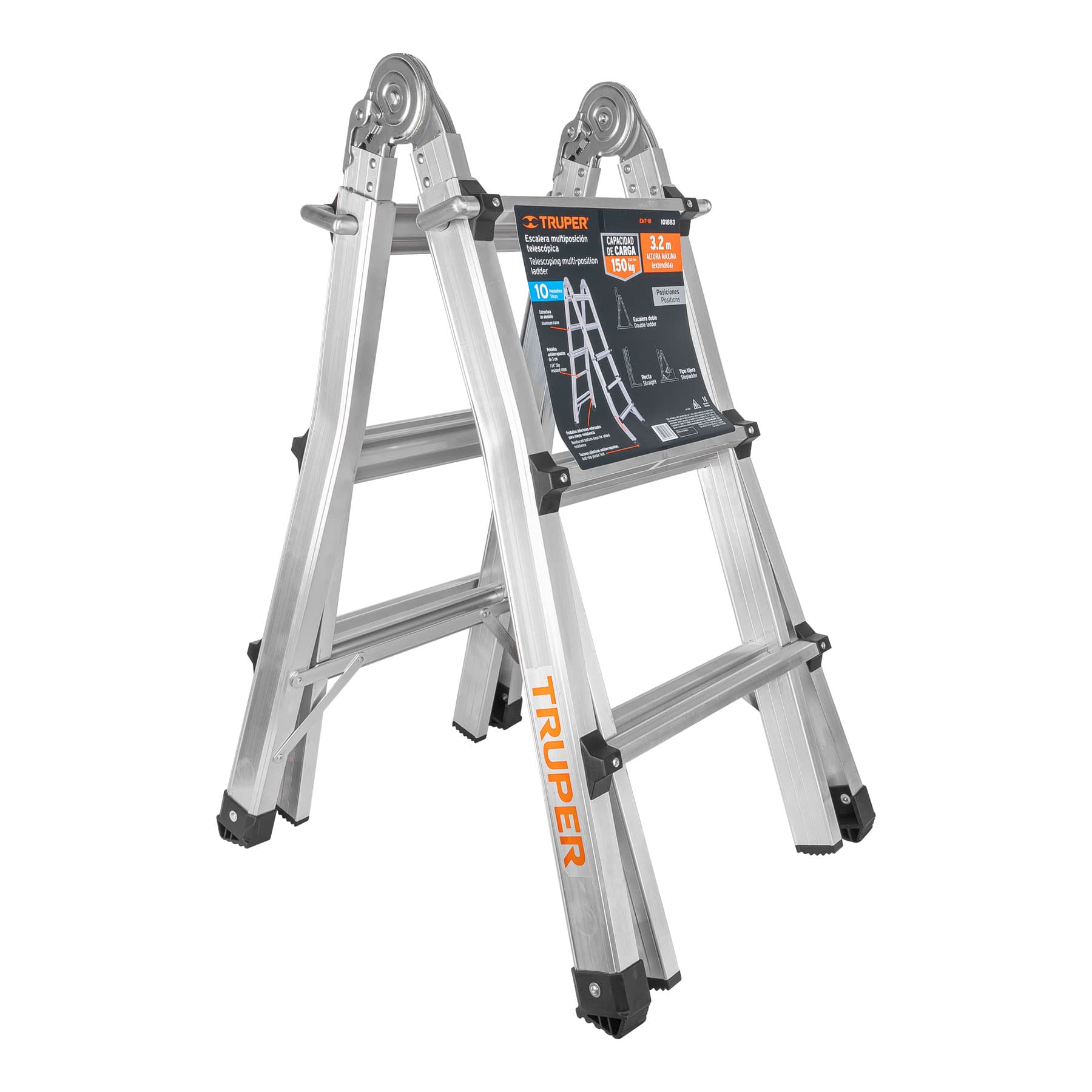 Truper EMT-10 Multiescalera telescópica 3.2 m 150 kg | Ferrenacional
